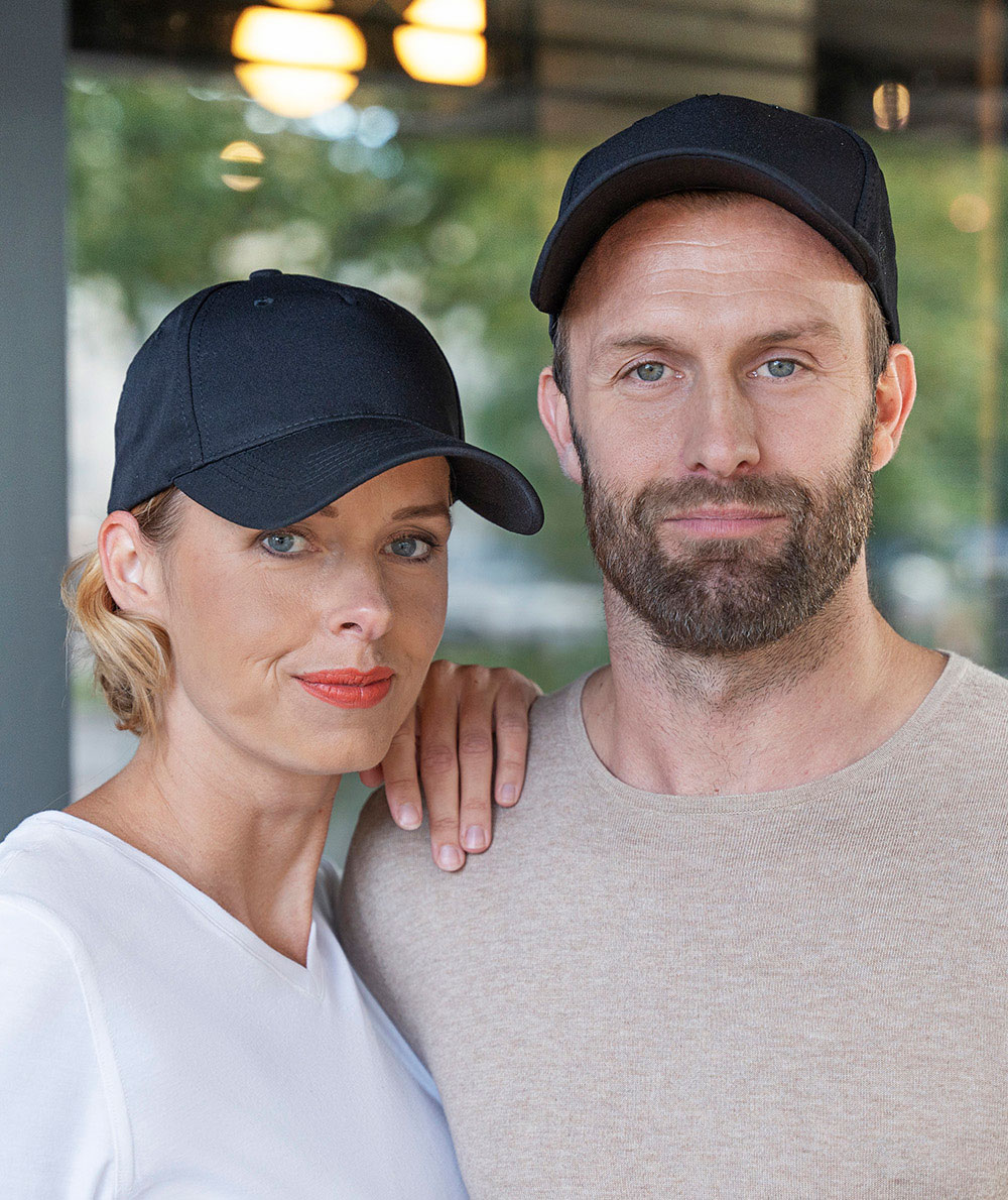 Karlowsky 5 panel stretch cap, Black