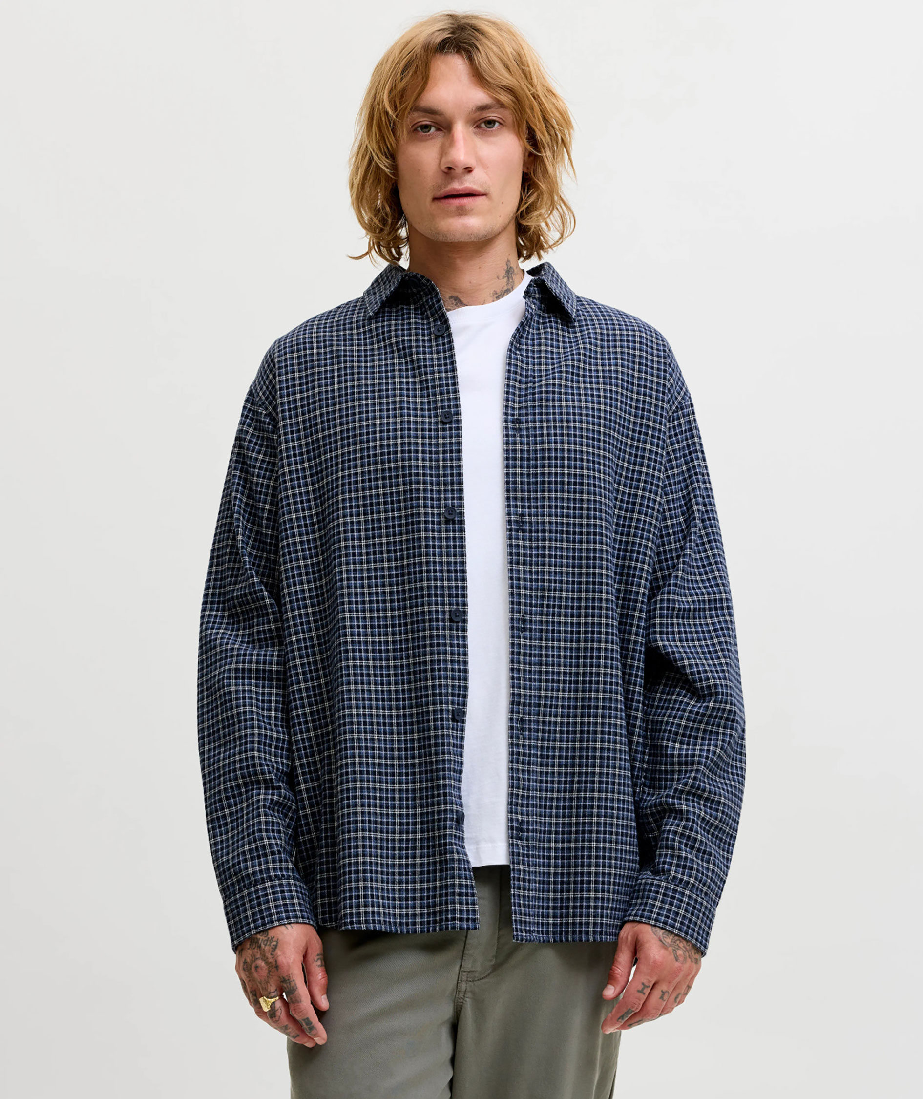 Jack & Jones JJCARTER CHECK Hemd, Navy Blazer, large image number 6