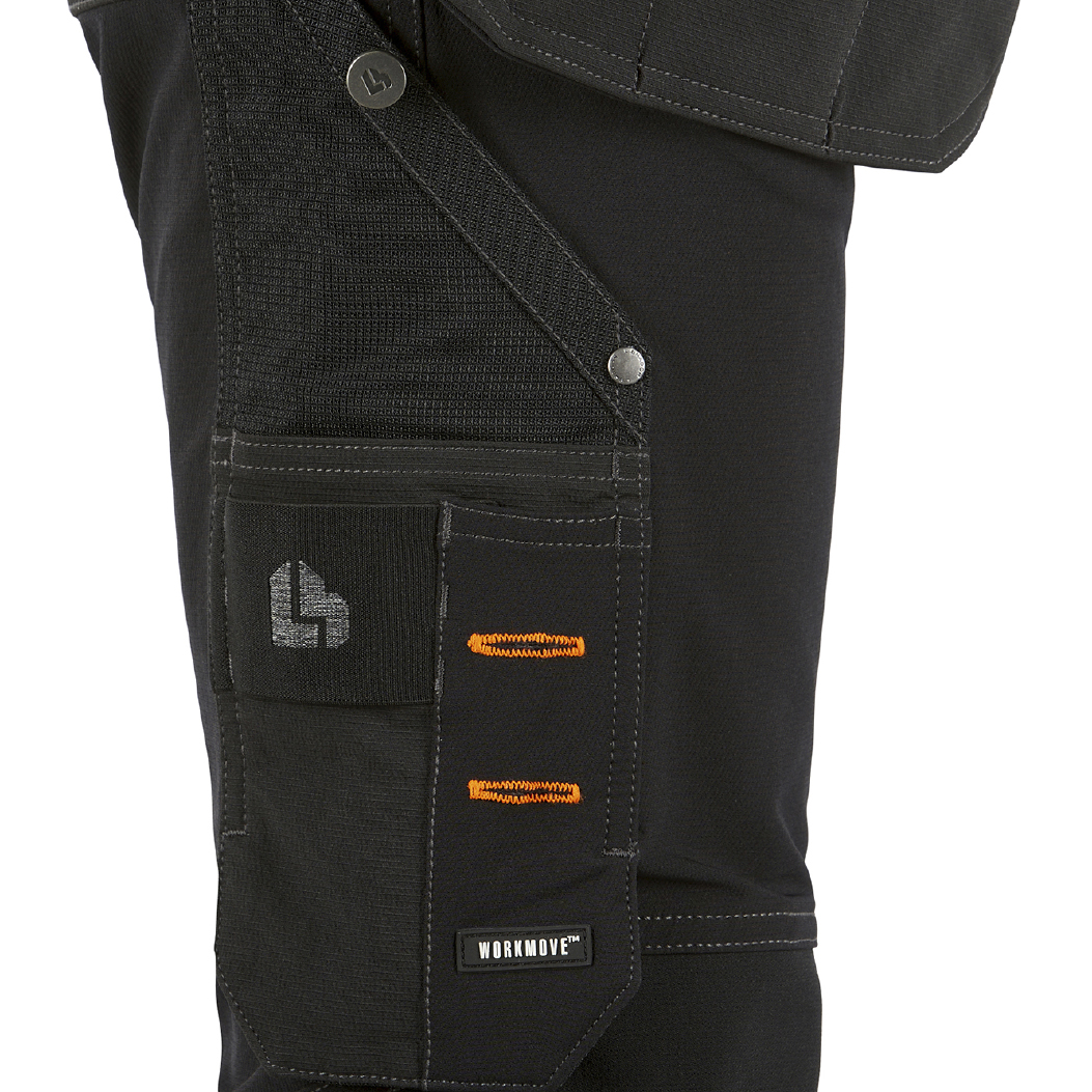 L.Brador&nbsp;craftsman trousers 1020P full stretch, Black, large image number 3