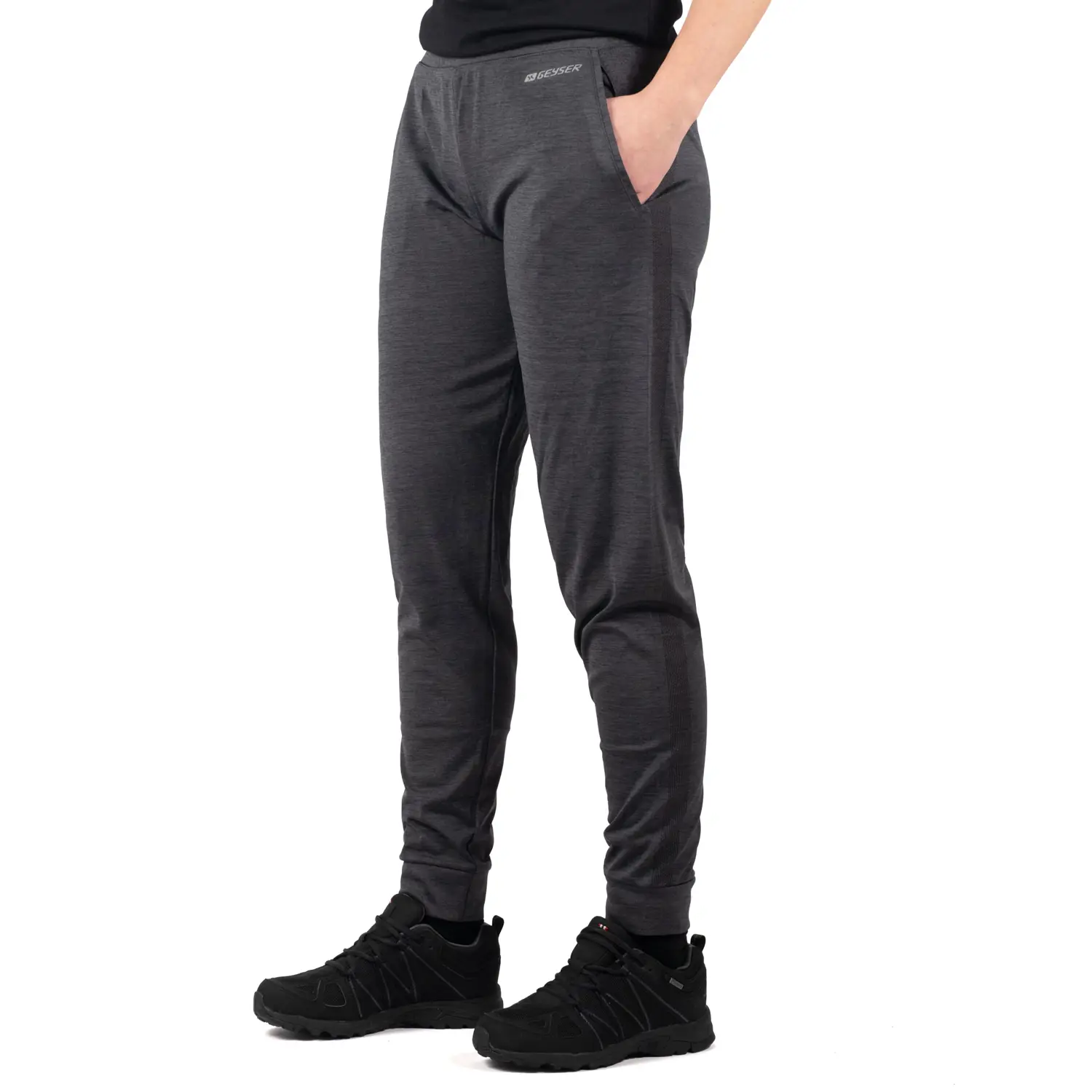 115182 Køb GEYSER seamless sporty dame joggingbukser, Grafit melange hos ...
