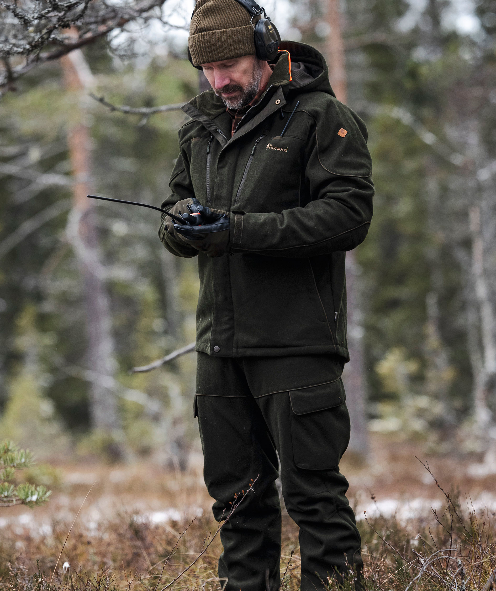 Pinewood Furudal Hunters jakke med uld, Moss green, large image number 11