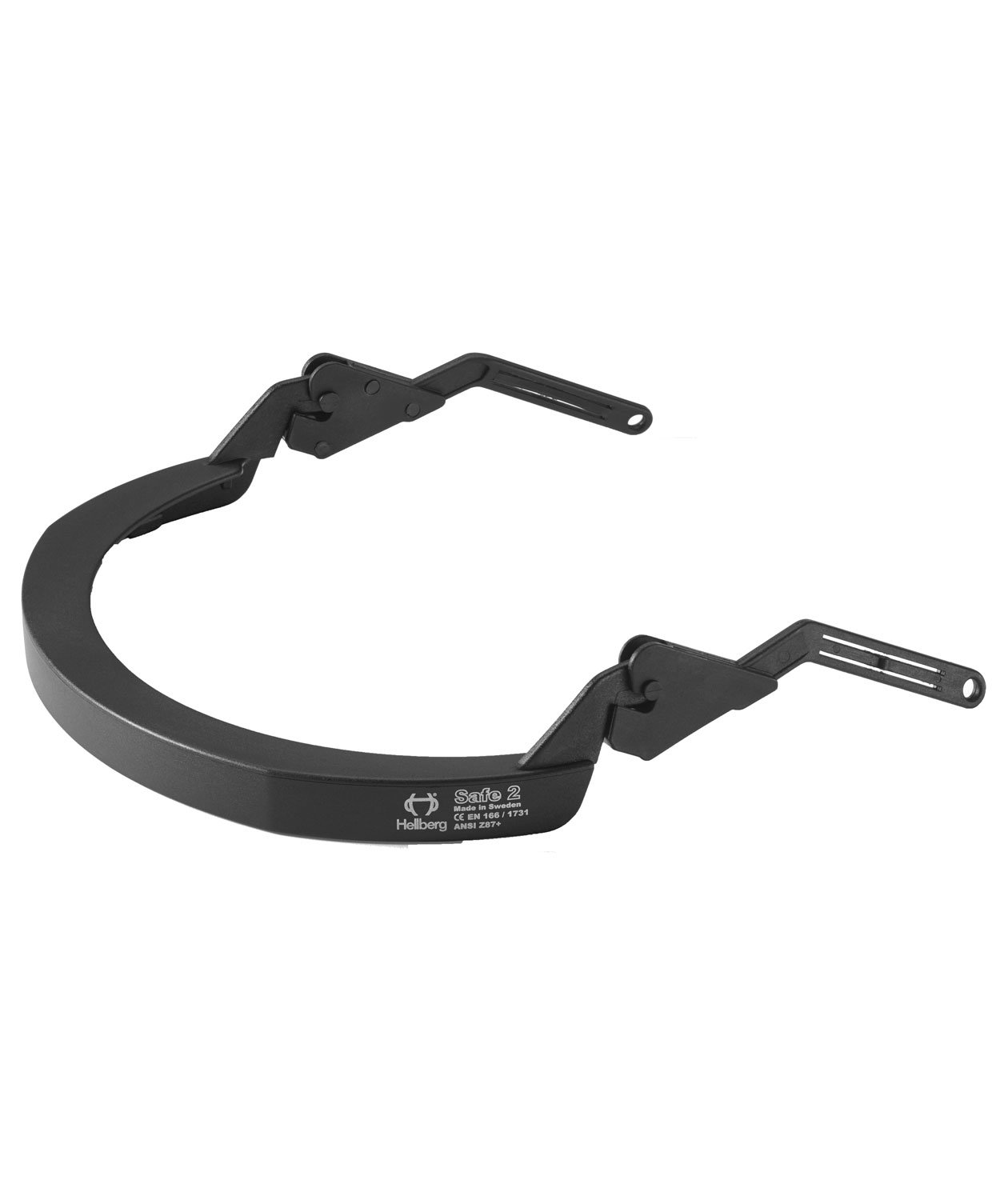 Hellberg Safe2 standard visirh&aring;llare med vinklad arm, Svart, Svart, large image number 0