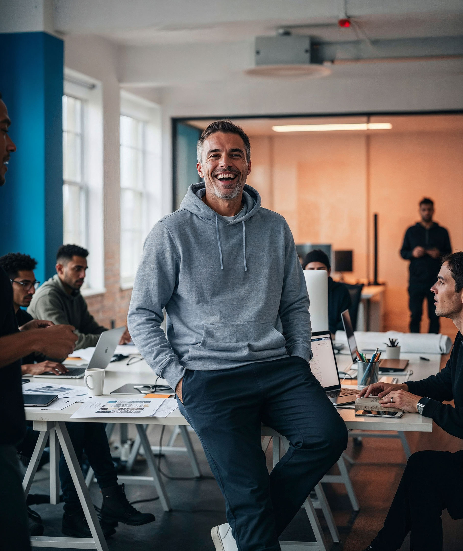 UM Regular fit h&aelig;ttetr&oslash;je