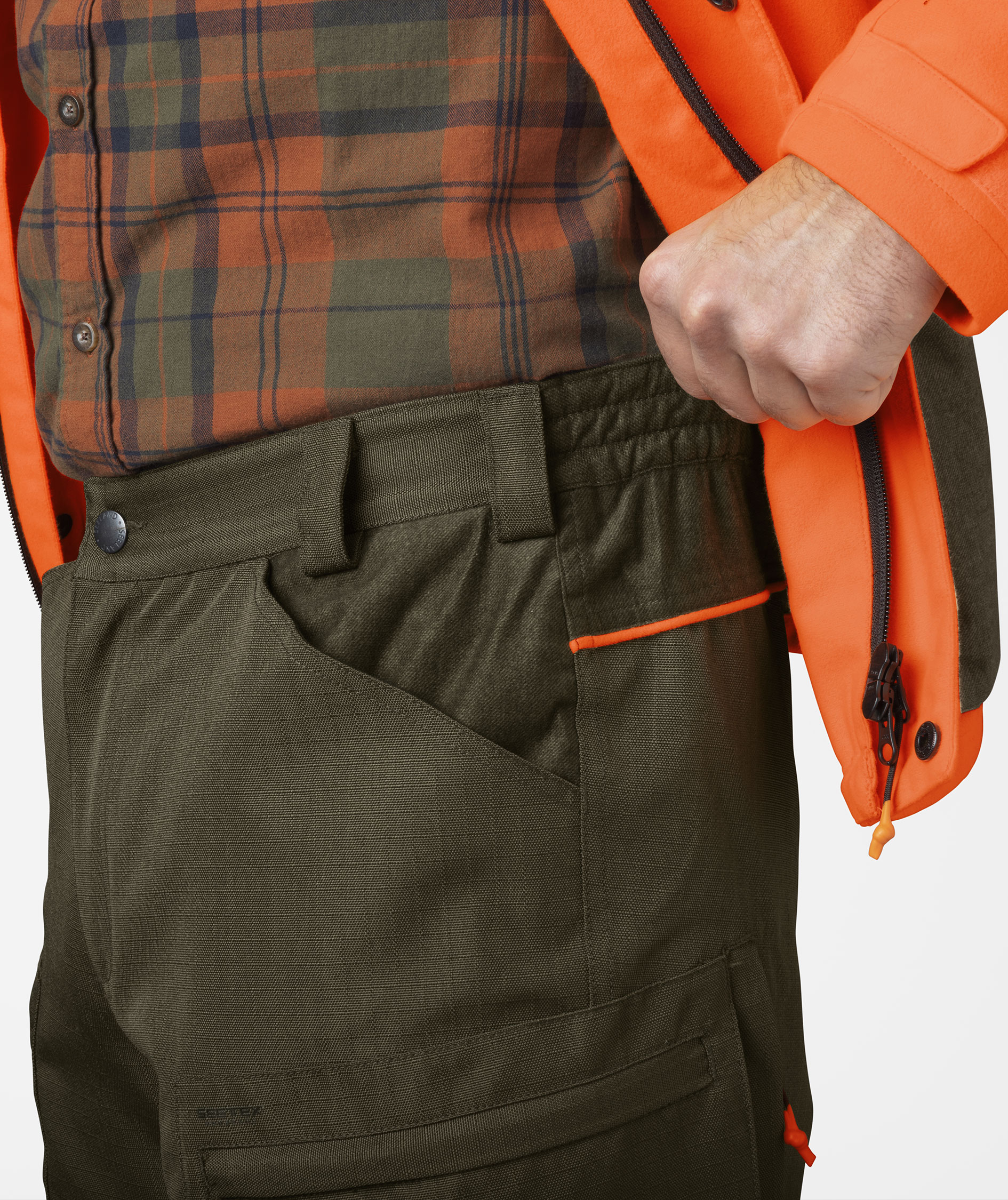 Seeland Venture byxa, Pine Green/Hi-Vis Orange, large image number 6