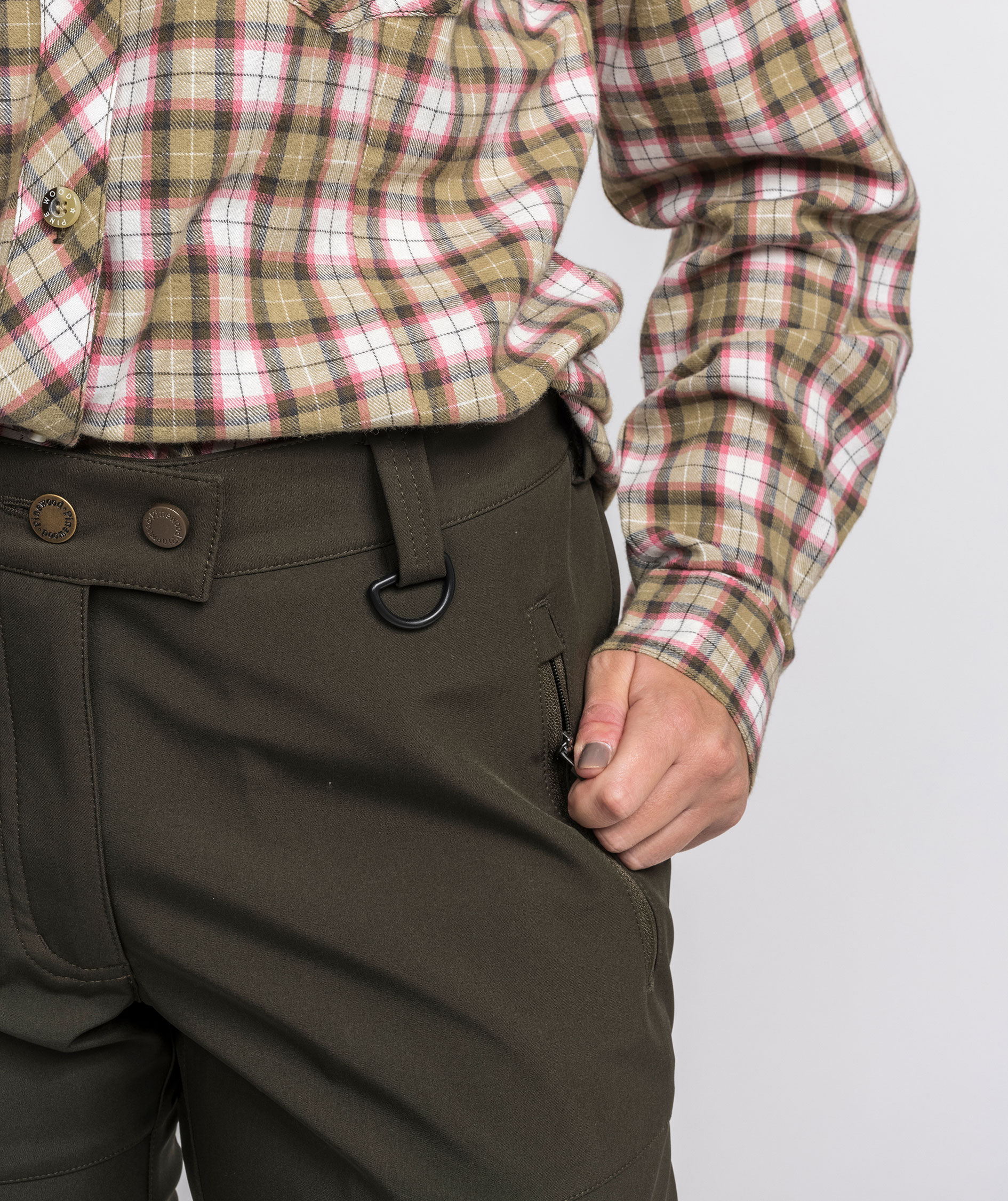 Pinewood Wilda Stretch dame skalbukser, Mosgr&oslash;n, large image number 4