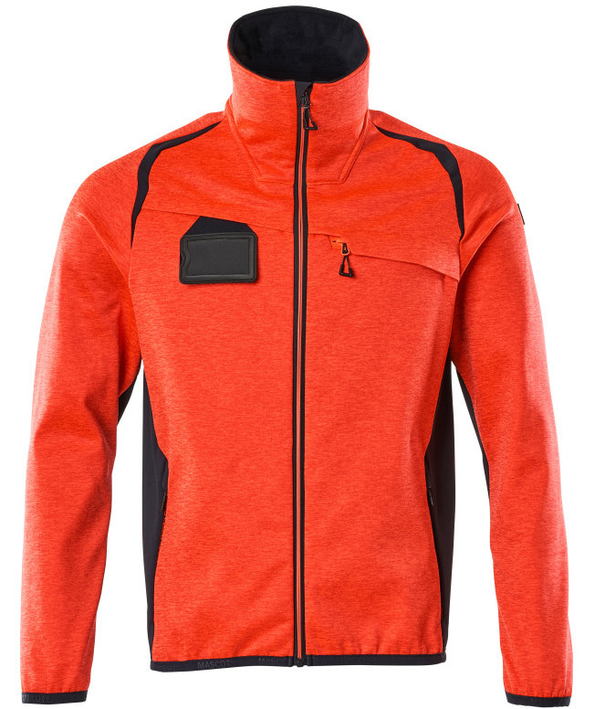Mascot Accelerate Safe fleece sweater, Hi-Vis Red/Dark Marine, Hi-Vis Red/Dark Marine, swatch