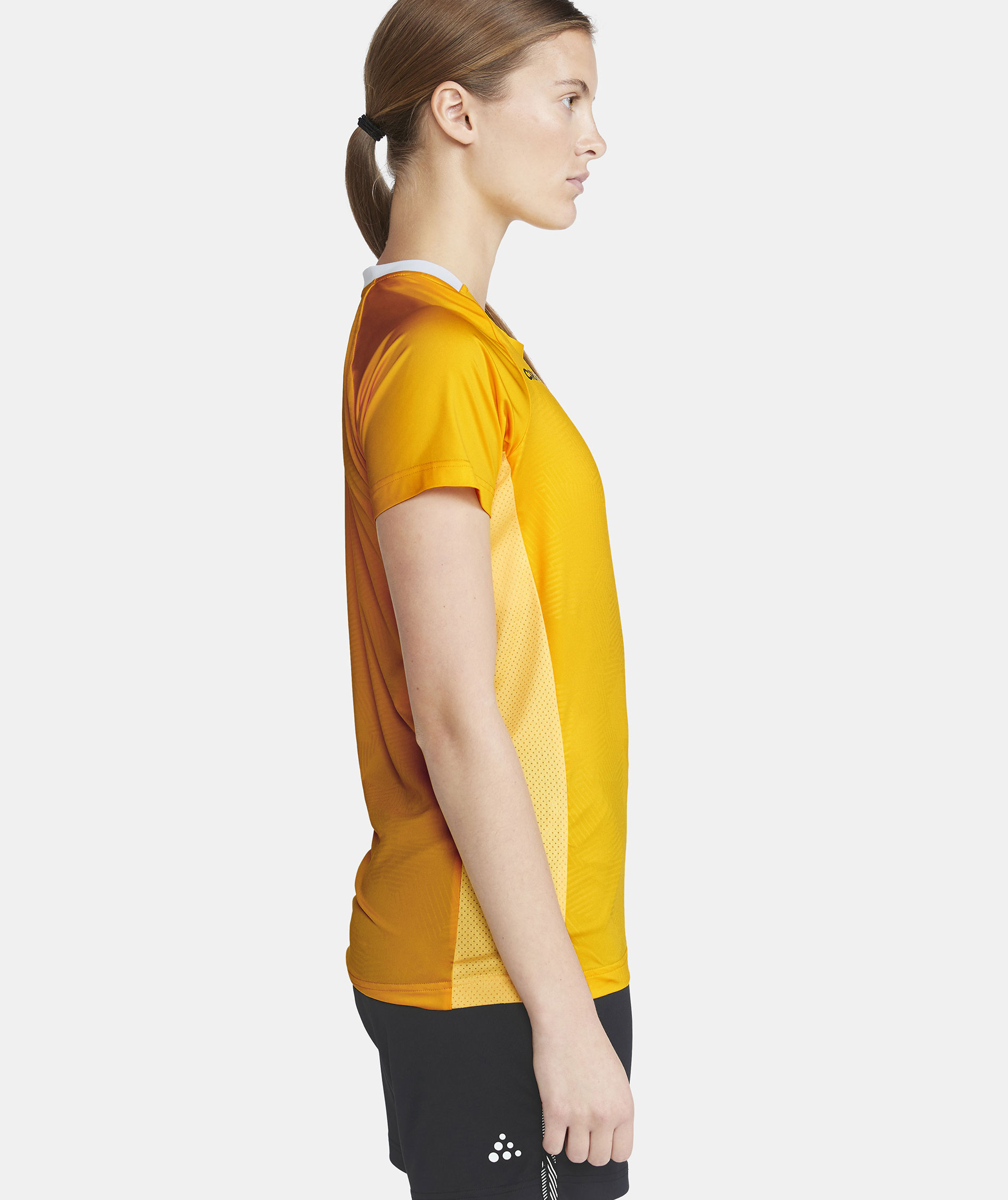 Craft Premier Solid Jersey dame T-shirt, Sweden yellow, large image number 7