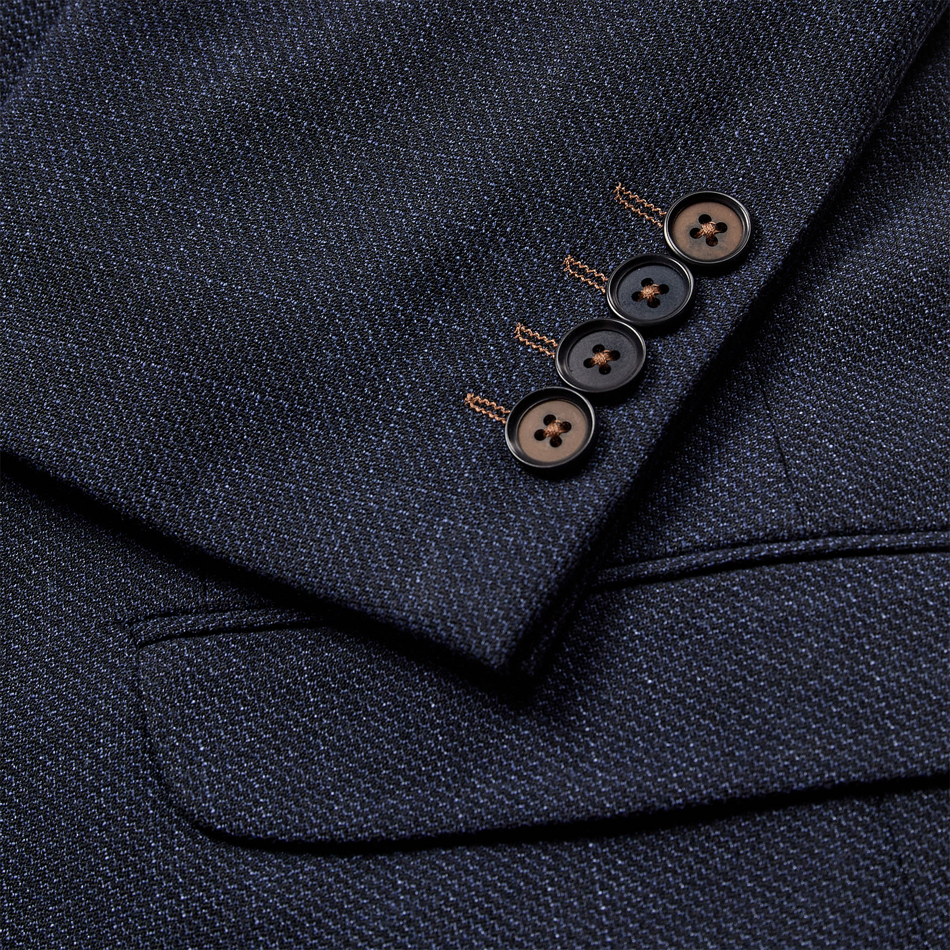 Sunwill Modern fit kavaj med ull, Dark navy, large image number 7