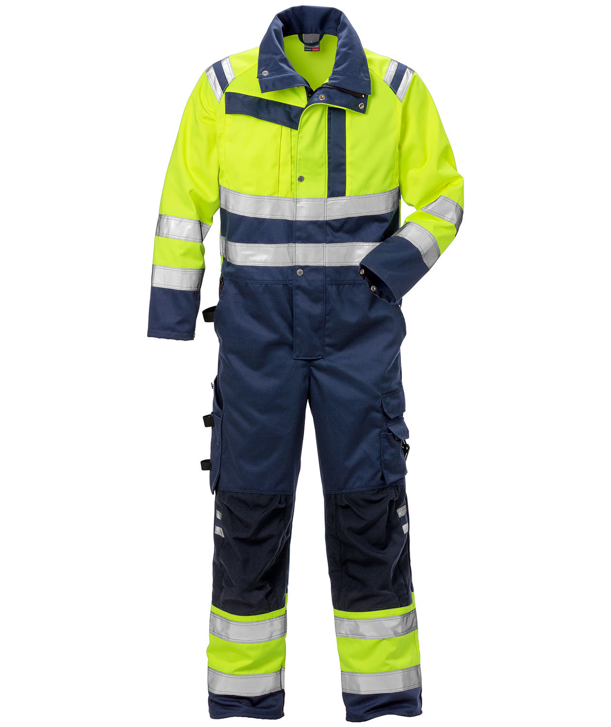 Fristads kjeledress 8026, Hi-vis gul/marinebl&aring;