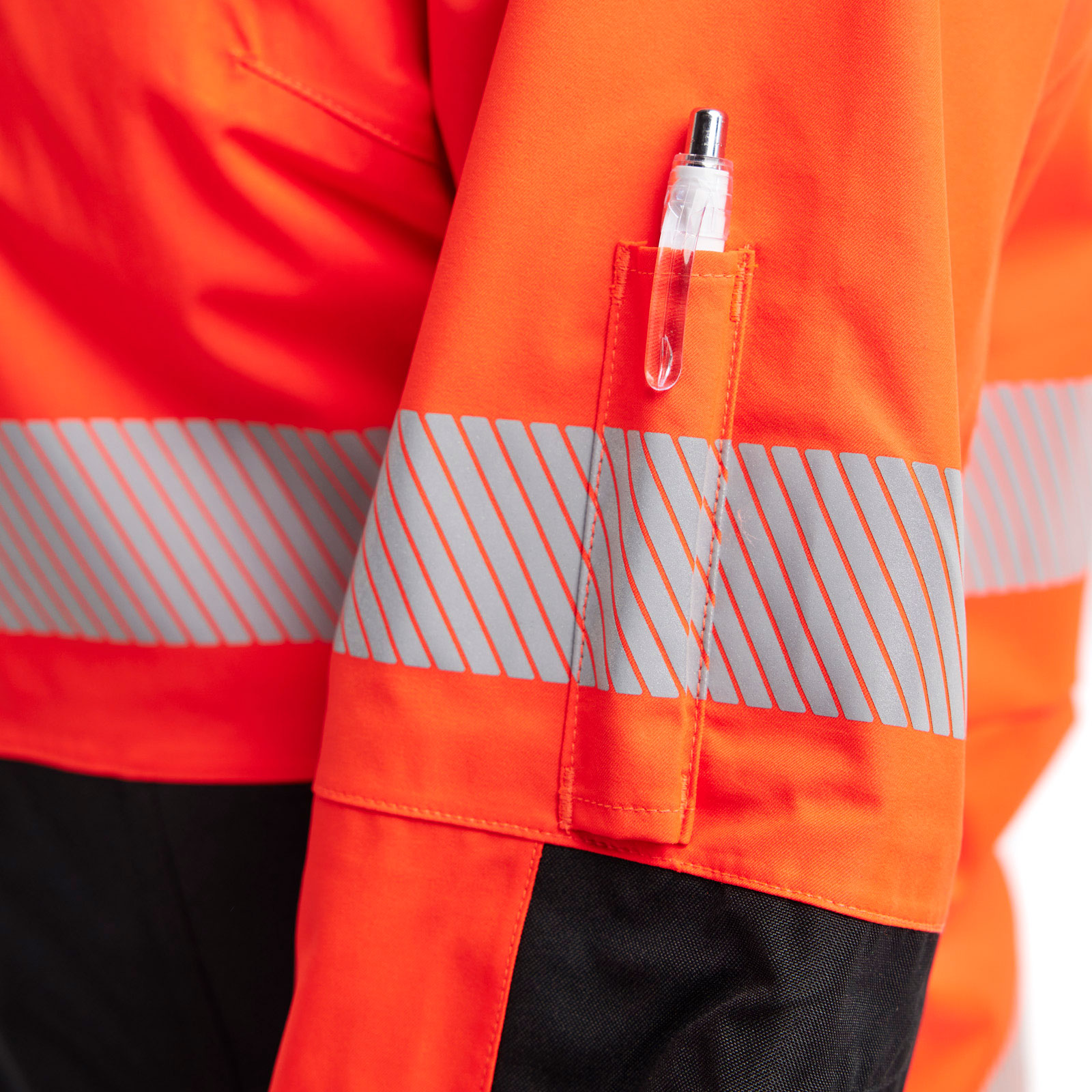 Bl&aring;kl&auml;der dame skaljakke, Hi-Vis r&oslash;d/sort, large image number 6