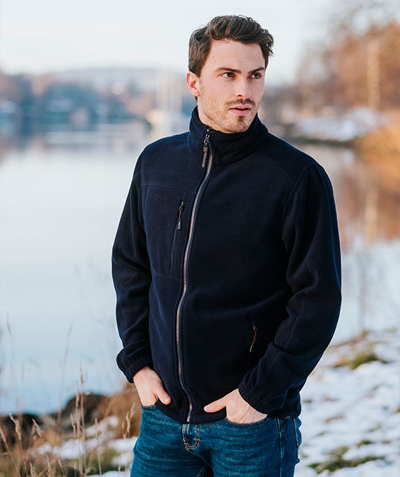 YOU Laval fleecejakke, Marine, large image number 3