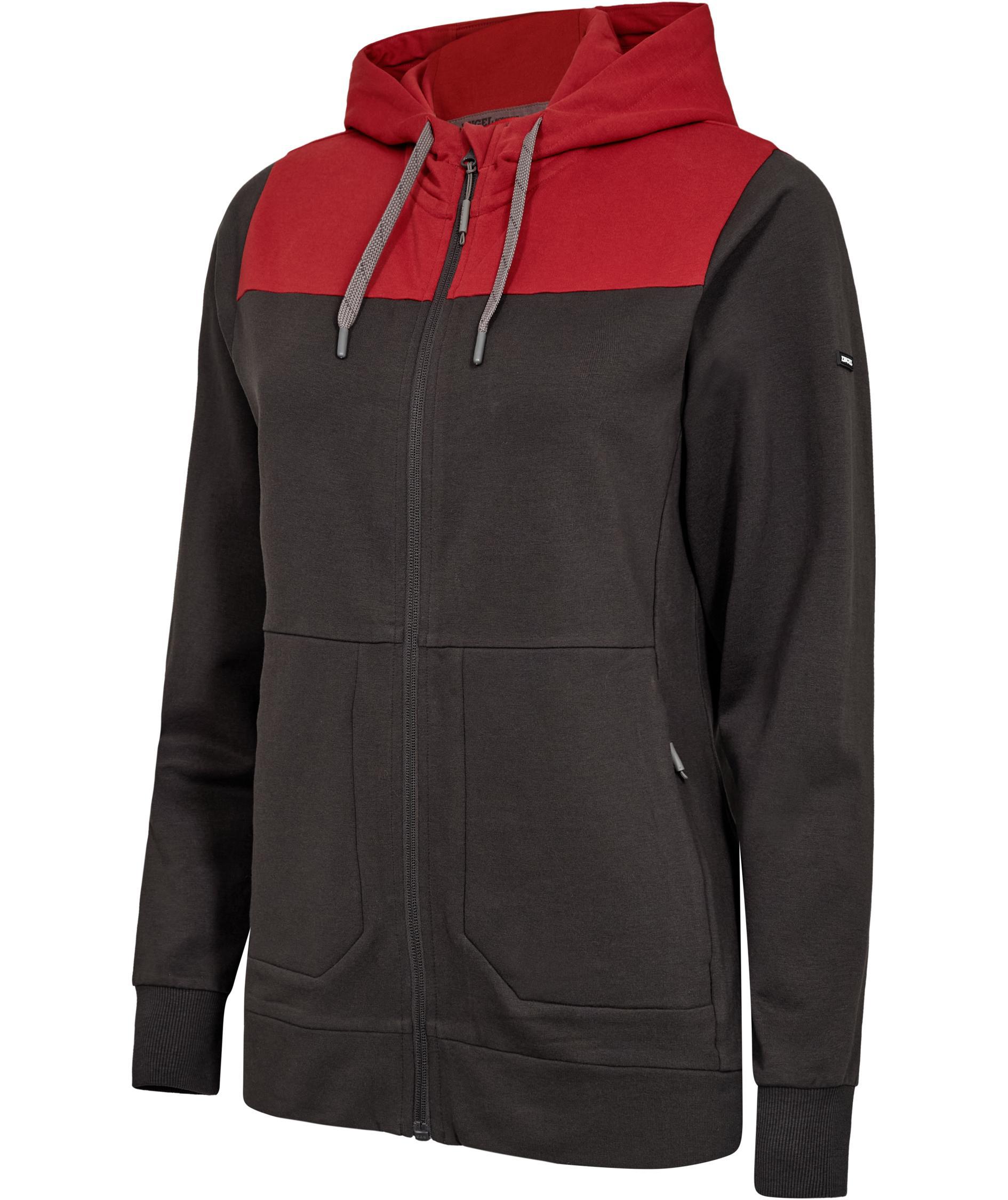 Engel Entire hoodie med dragkedja dam, Anthracite Grey/Flame, large image number 2