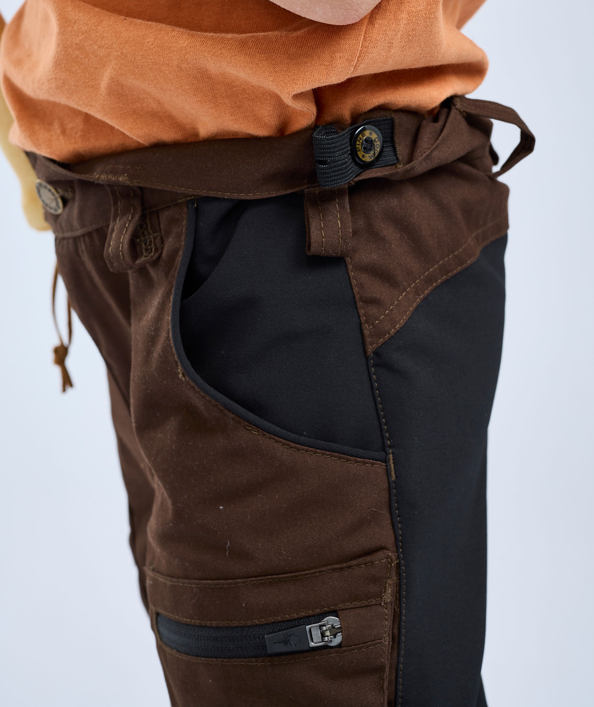 Pinewood Caribou outdoorbukser til b&oslash;rn, Dark Brown/Black, large image number 4