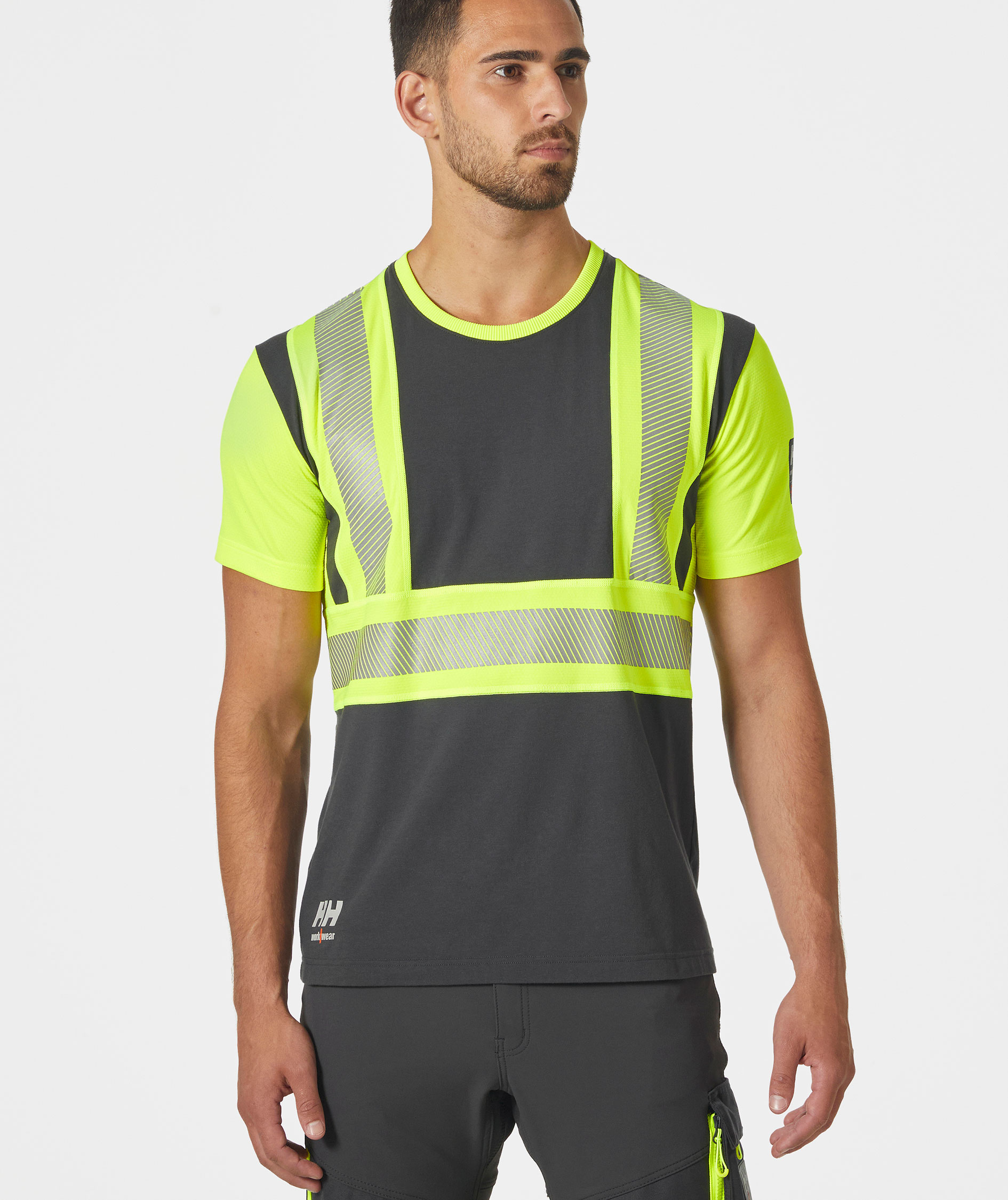 Helly Hansen ICU T-shirt, Hi-vis gul/charcoal