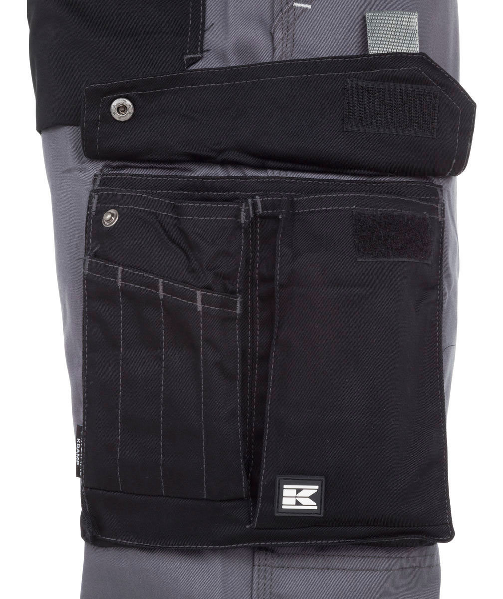 Kramp Original Light work trousers with belt, Grey/Black, large image number 6