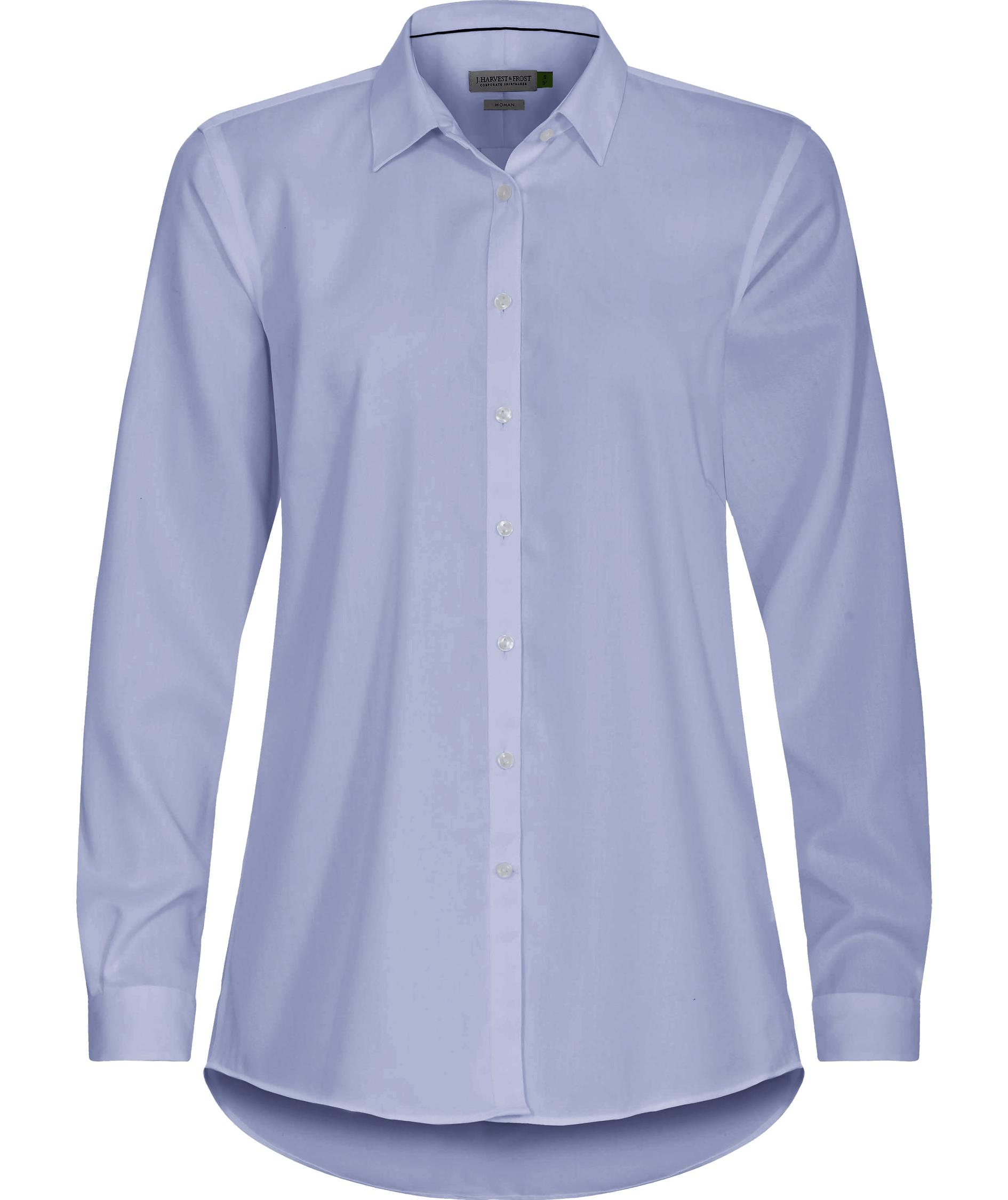 J. Harvest & Frost Twill Green Bow O1 lady relaxed fit skjorta, Sky Blue, large image number 0