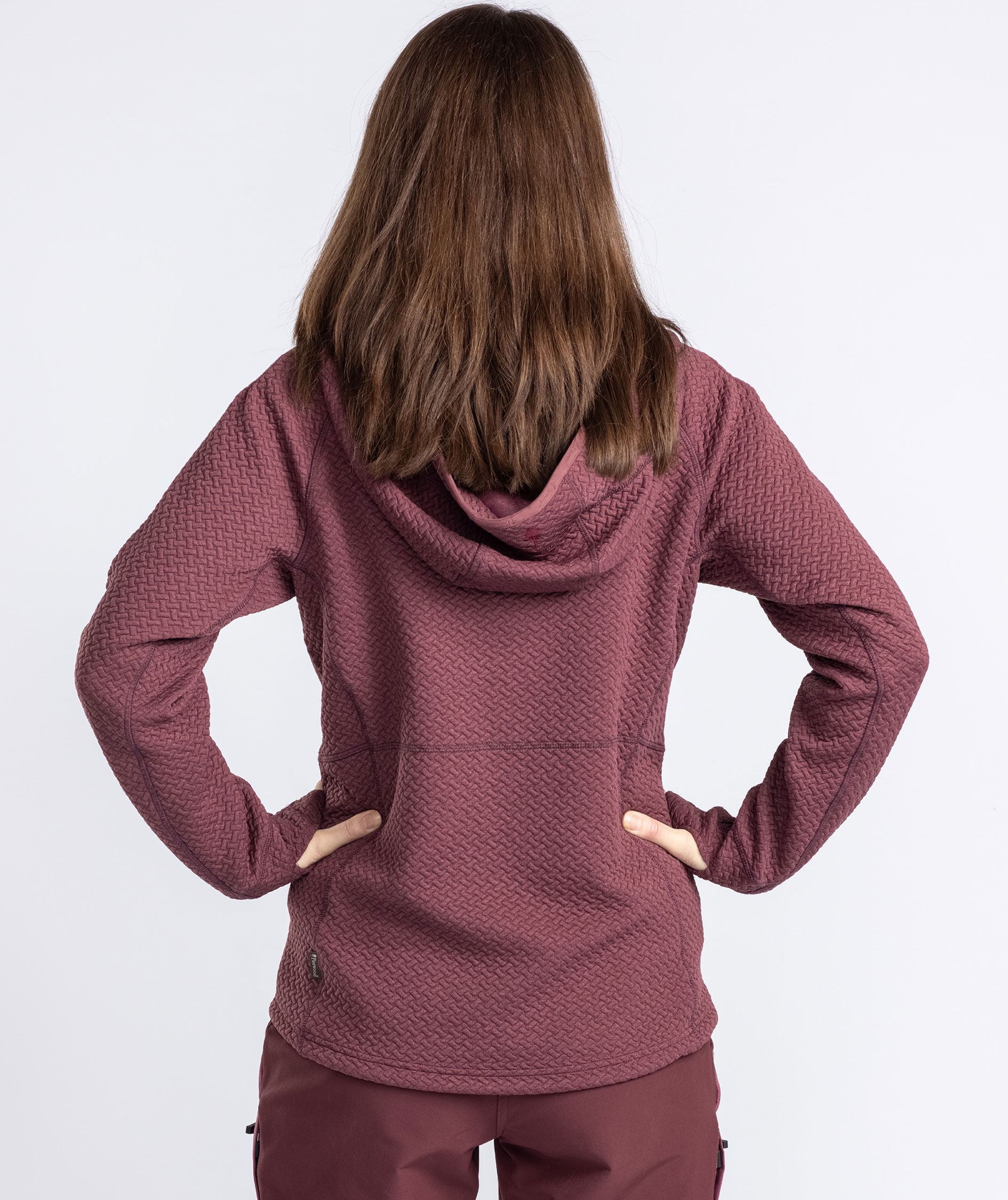 Pinewood Everyday Travel dame h&aelig;ttetr&oslash;je med lynl&aring;s, Earth Plum, large image number 3