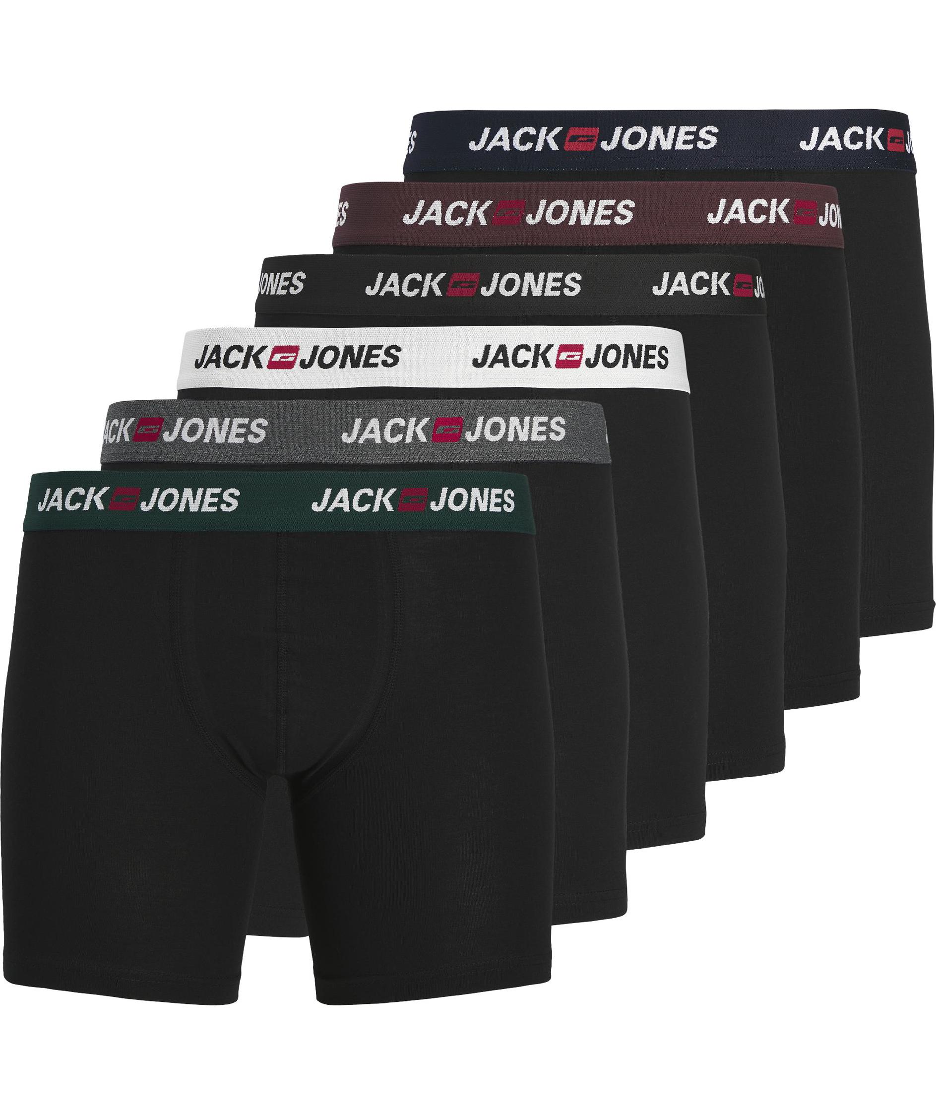 Jack & Jones Plus JACCORD LOGO 6-pack boksershorts, Multifarget