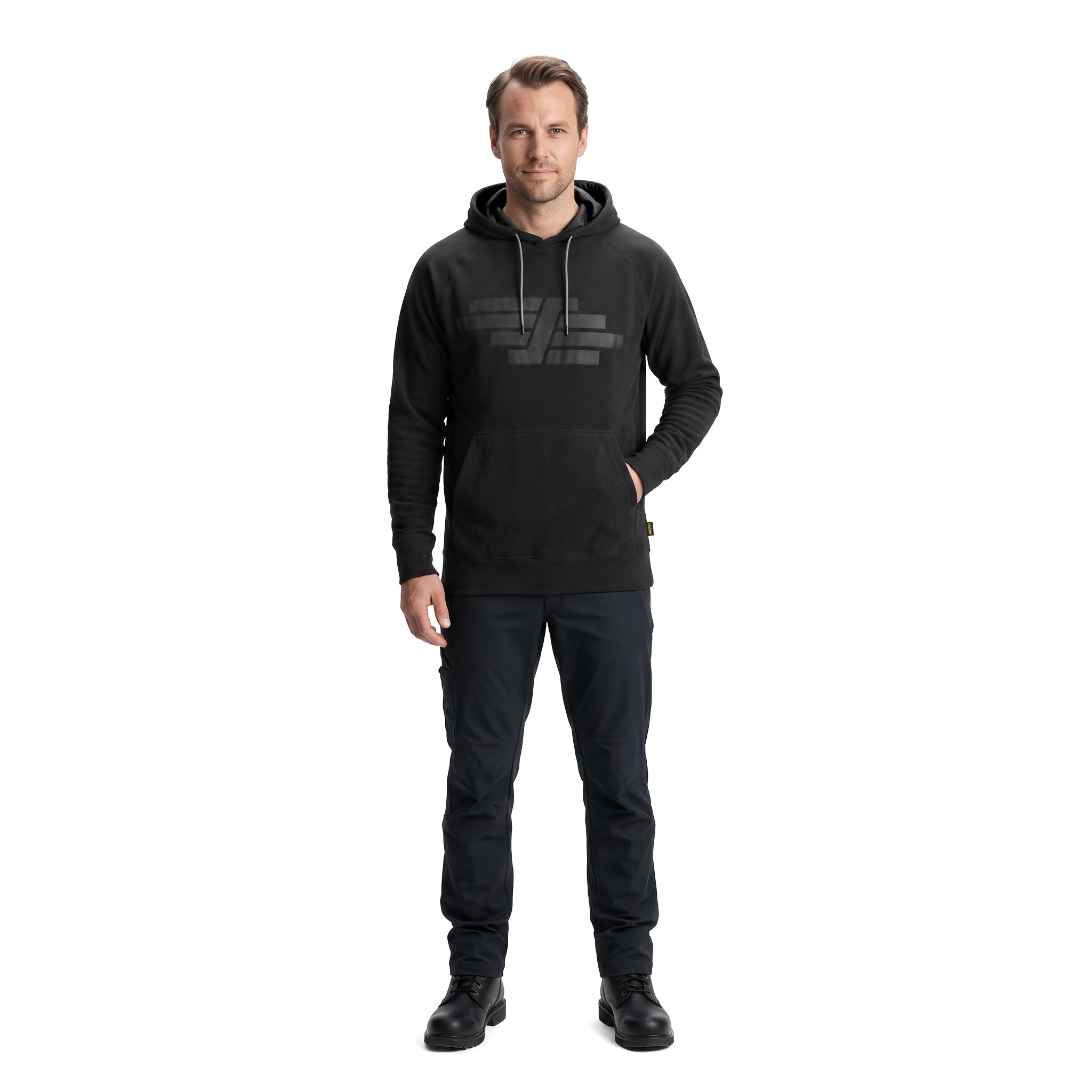 Snickers AllroundWork Polartec&reg; terry hoodie 8075, Black, large image number 2