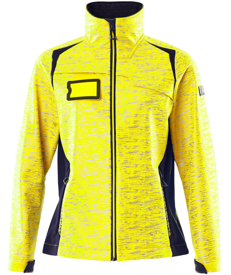 Mascot Accelerate Safe dame softshelljakke, Hi-Vis Gul/M&oslash;rk Marine, Hi-Vis Gul/M&oslash;rk Marine, swatch