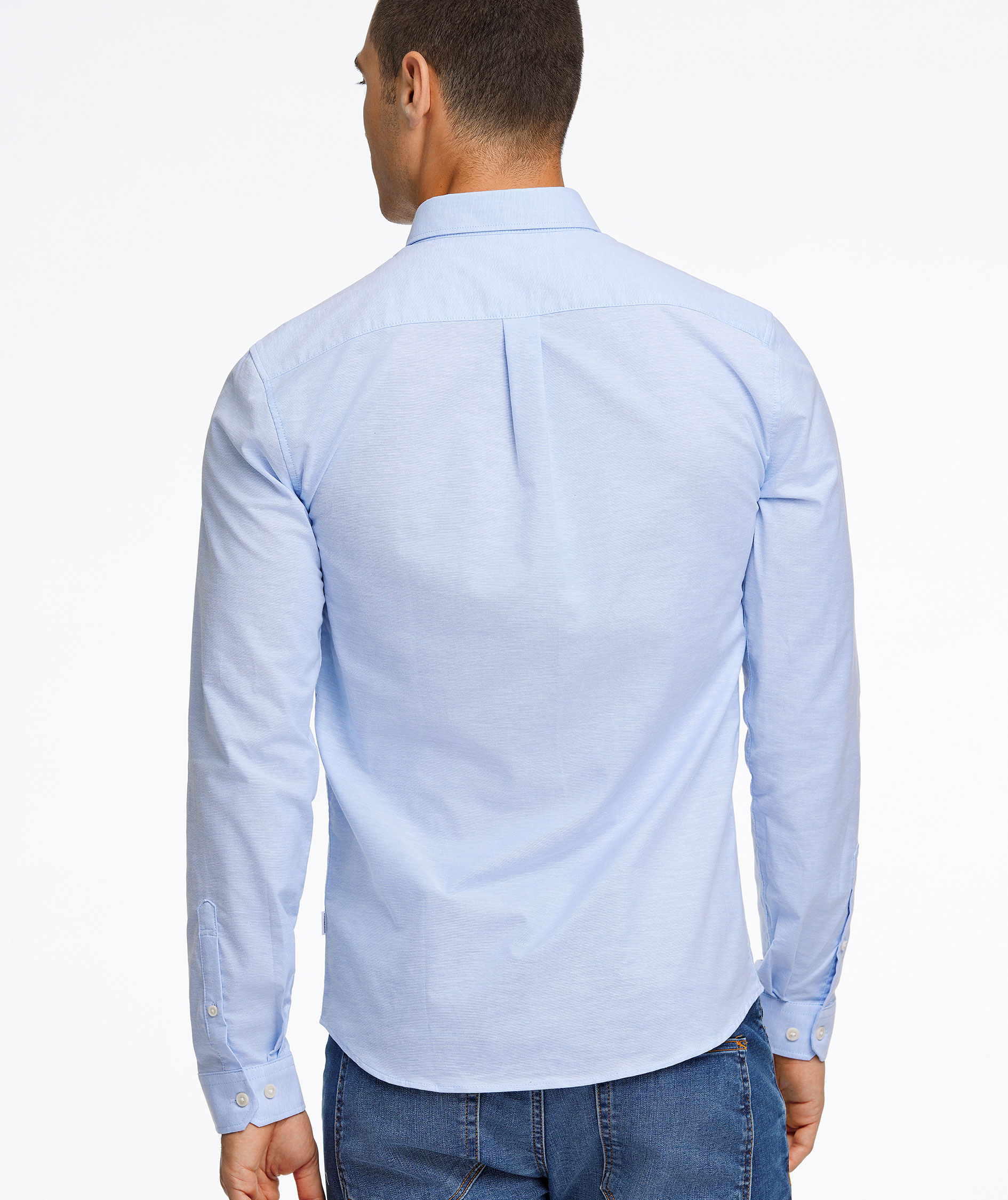 Lindbergh Oxford superflex skjorta, LT Blue Mix, large image number 6