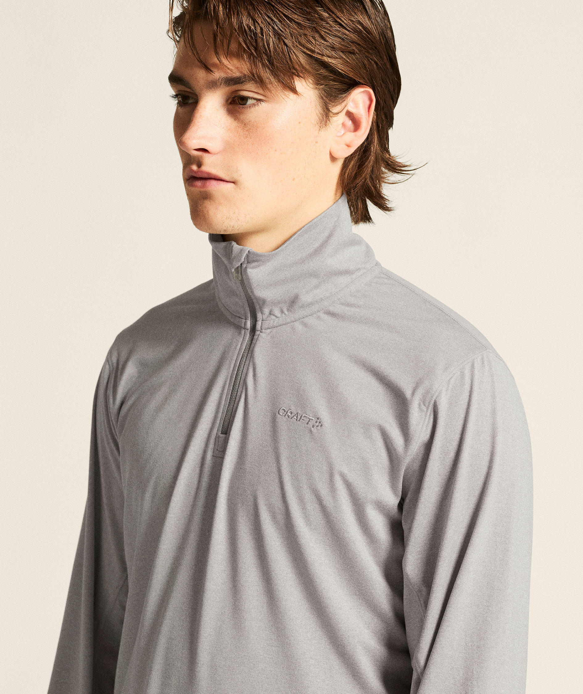 Craft Flow half zip baselayer sweater, Grey melange, large image number 3