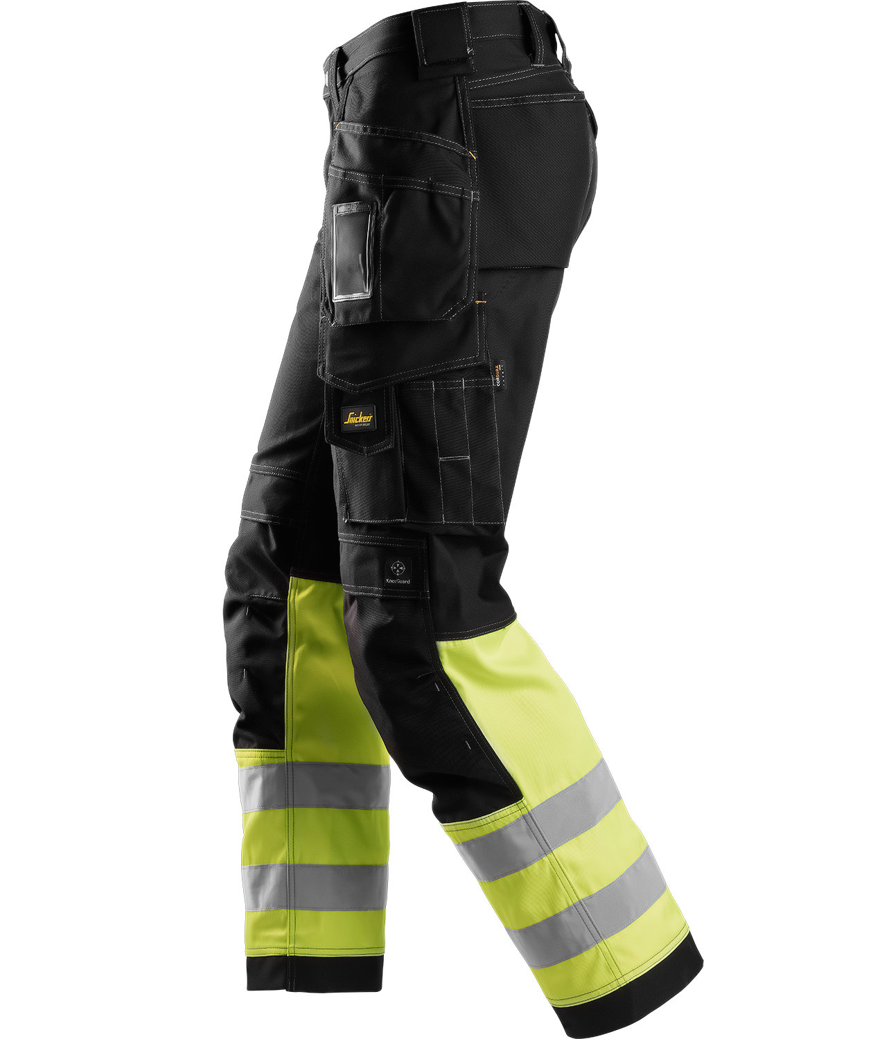 Snickers h&aring;ndverkerbukse 3235, Svart/Gul, large image number 2