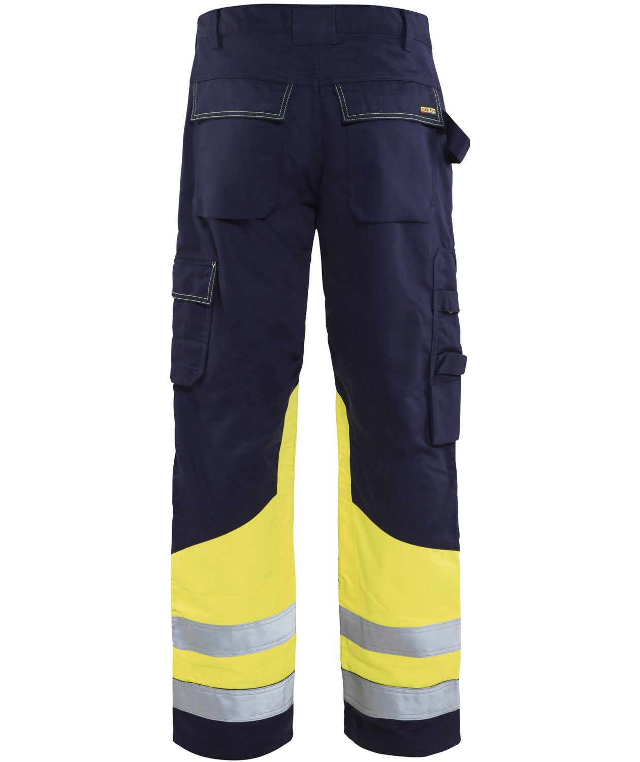 Bl&aring;kl&auml;der Multinorm arbejdsbukser, Marine/Hi-Vis gul