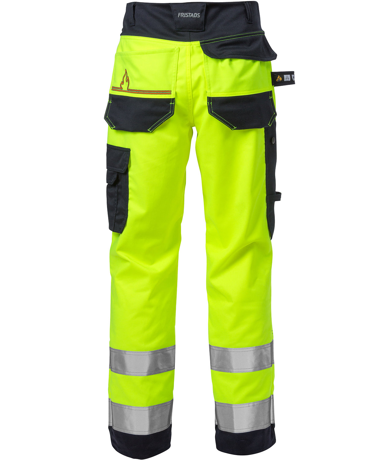 Fristads Flamestat h&aring;ndverksbukse, Hi-vis gul/marinebl&aring;