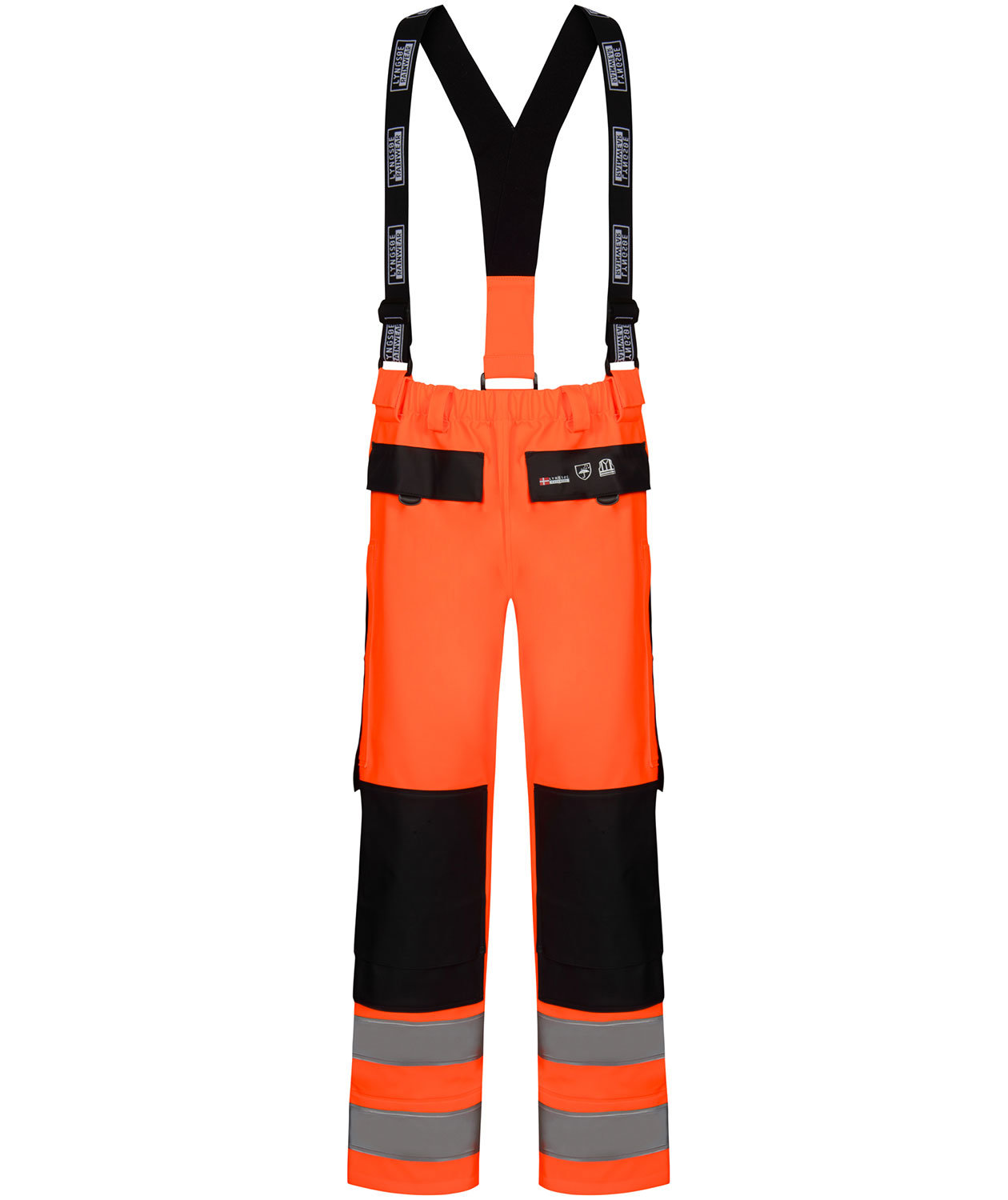 Lyngs&oslash;e PU/PVC Regenhose, Hi-vis Orange/Marine