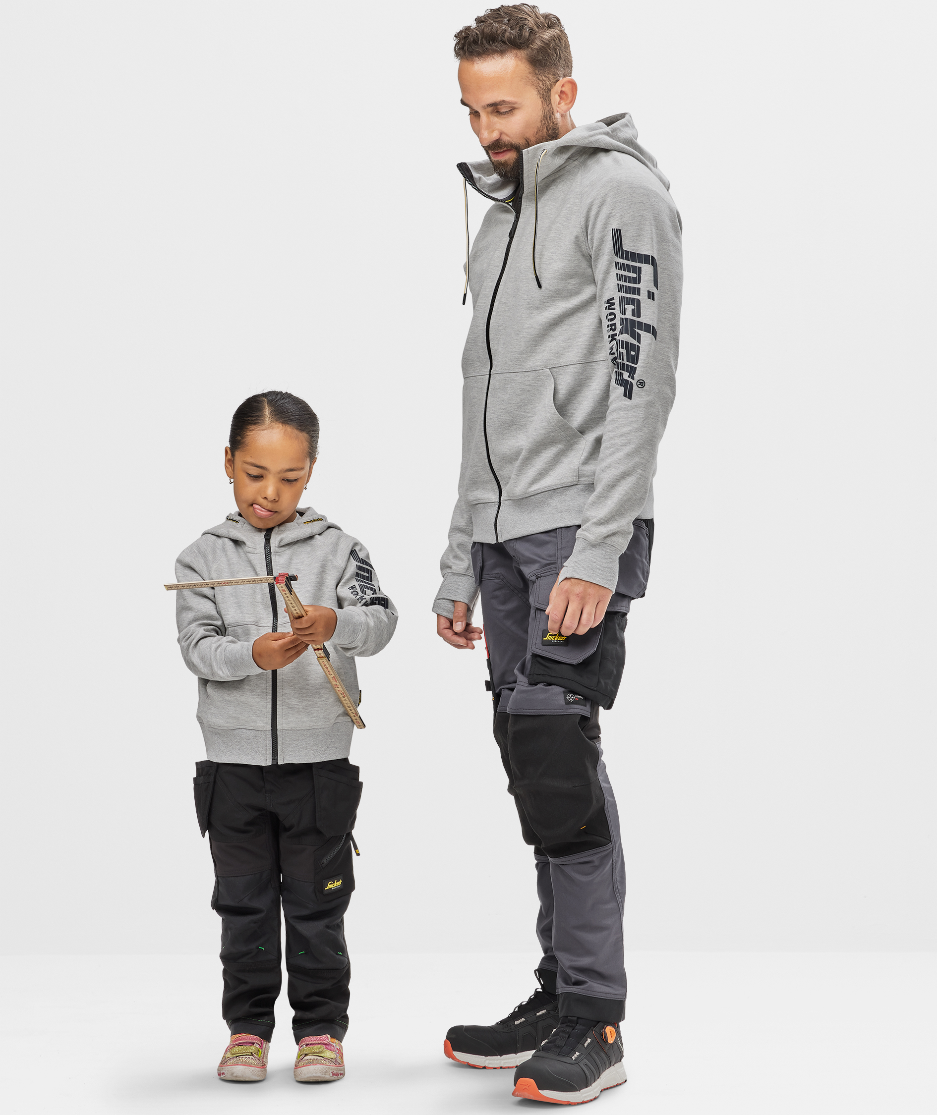 Snickers hoodie 7512  for kids, Light grey mottled, large image number 5