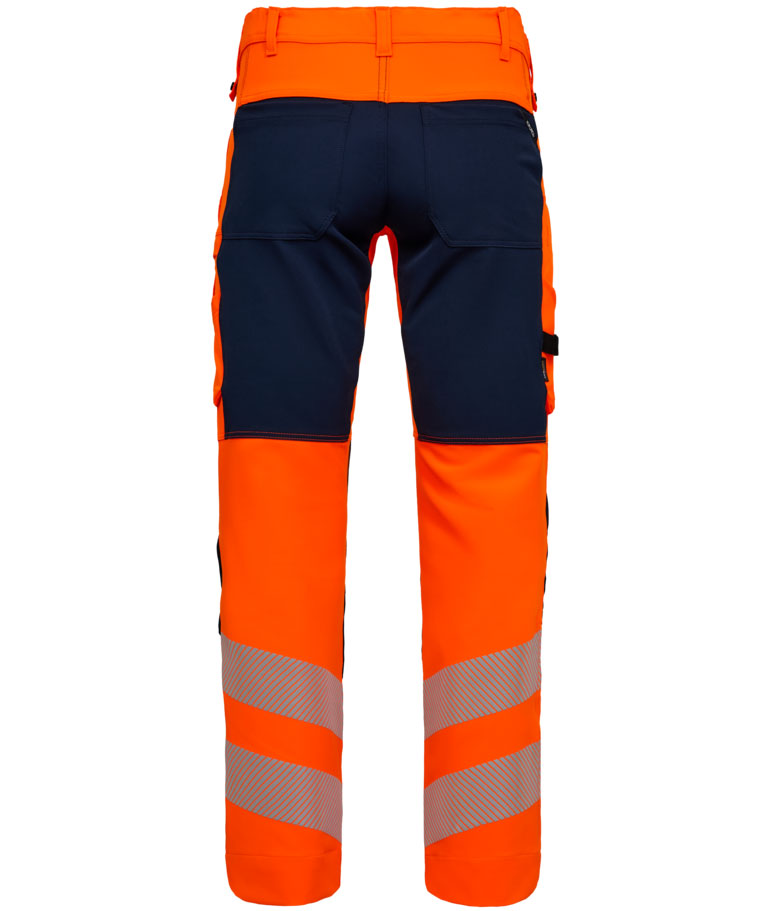 Engel Safety arbetsbyxa full stretch, Orange/Blue Ink, large image number 1