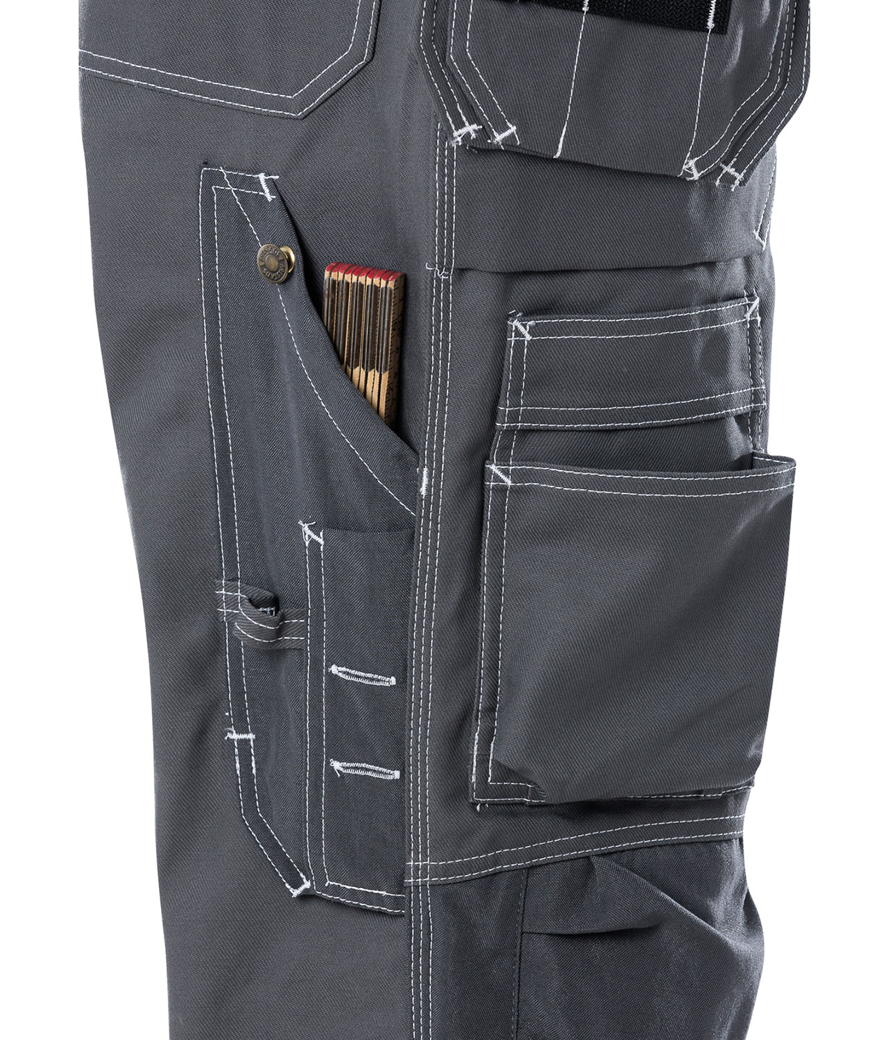 Fristads h&aring;ndverkerbukse, M&oslash;rkegr&aring;, large image number 2