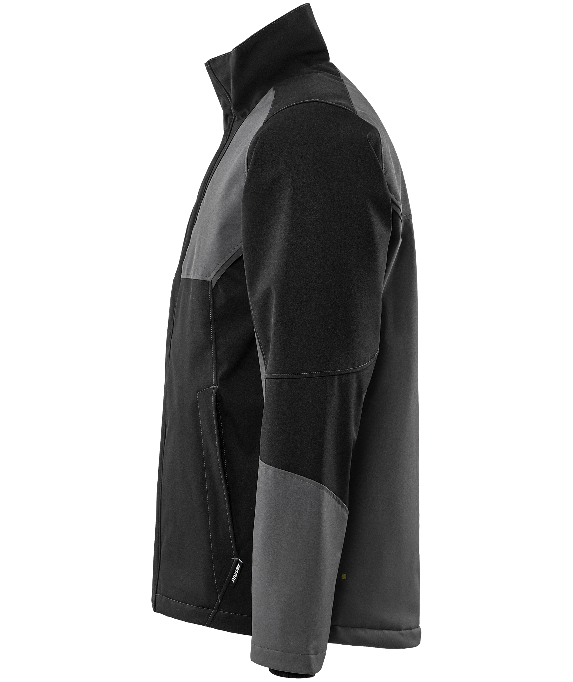 Fristads softshell vinterjakke 4931 GSW full stretch, Gr&aring;/Sort, large image number 4