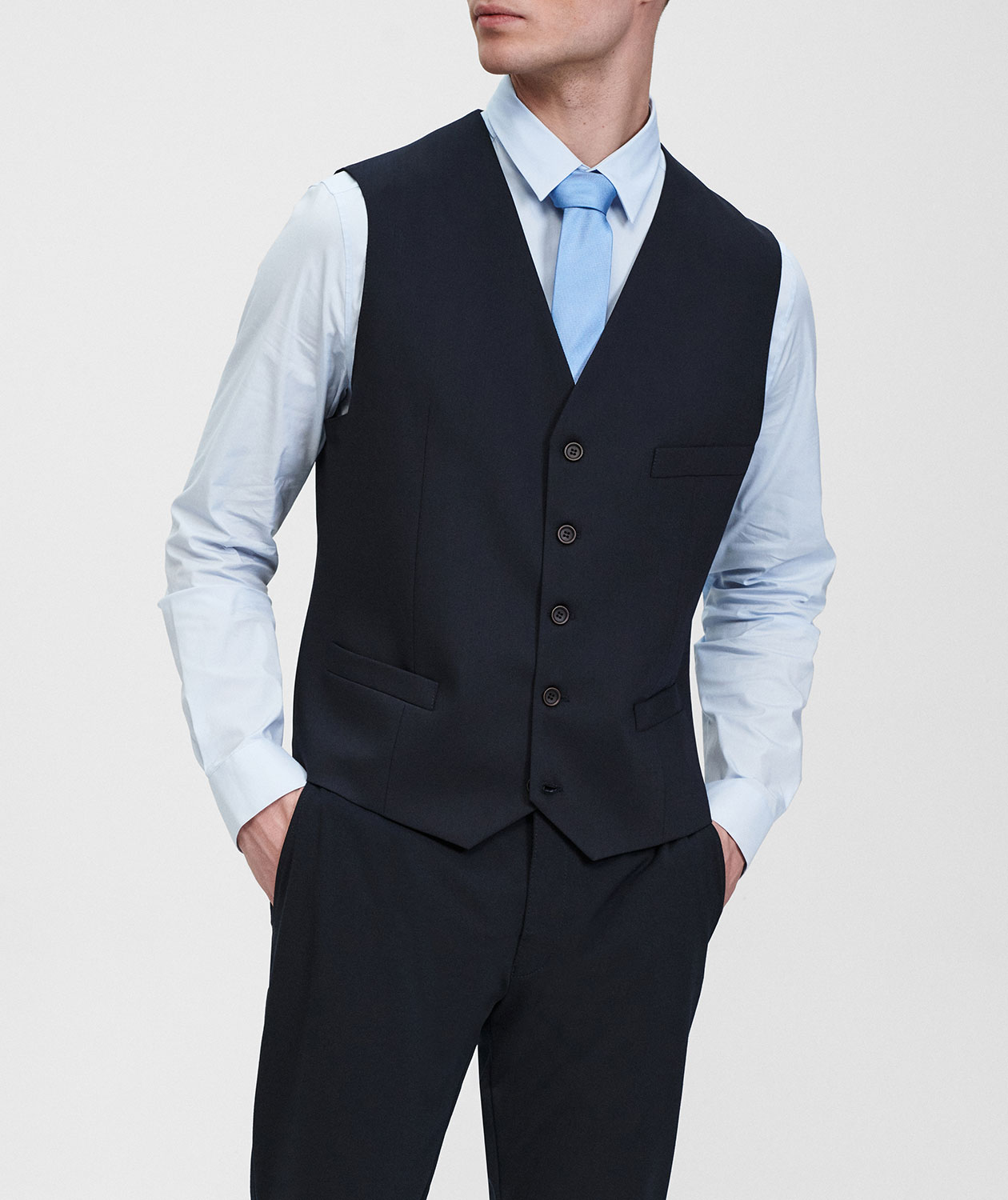 Sunwill Traveller Bistretch Regular fit v&auml;st, Navy