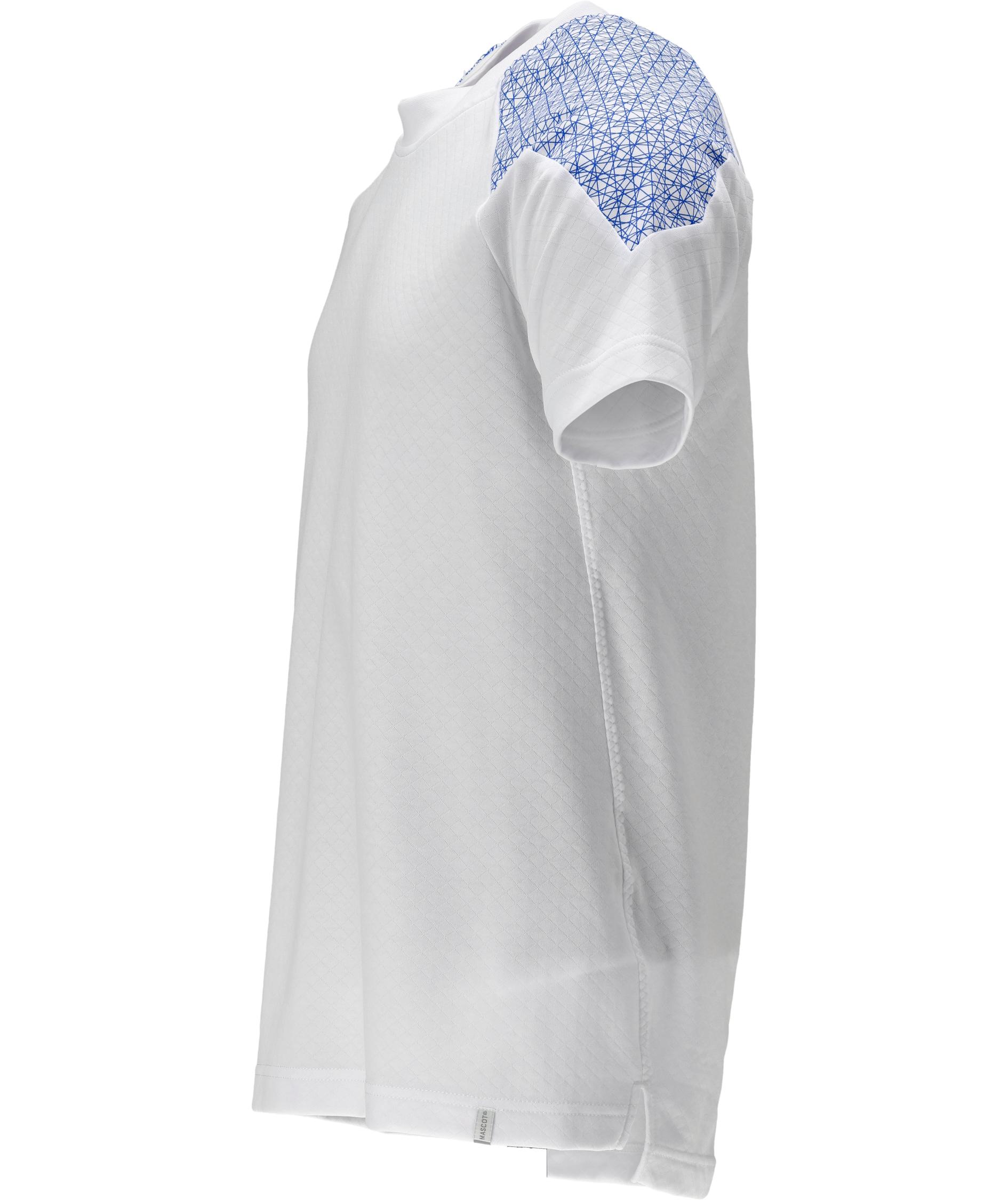 Mascot Food & Care Premium Performance HACCP-godkjent T-skjorte, Hvit/asurbl&aring;, large image number 2