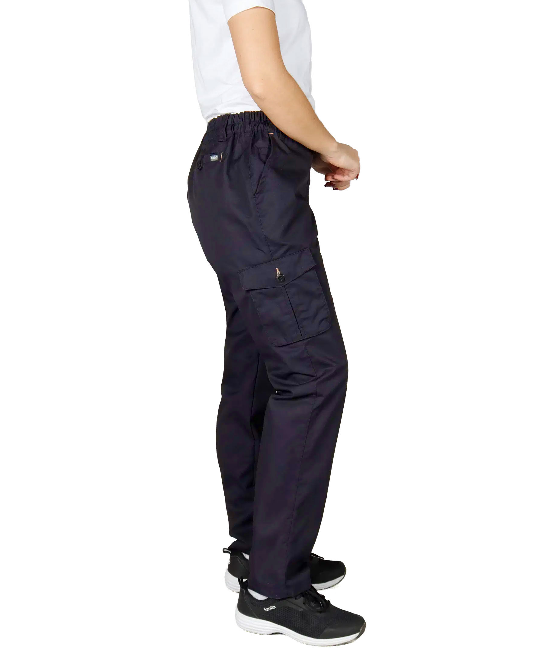 Nybo Workwear Perfect Fit pull-on chinos leg length 82 cm, Navy, large image number 3