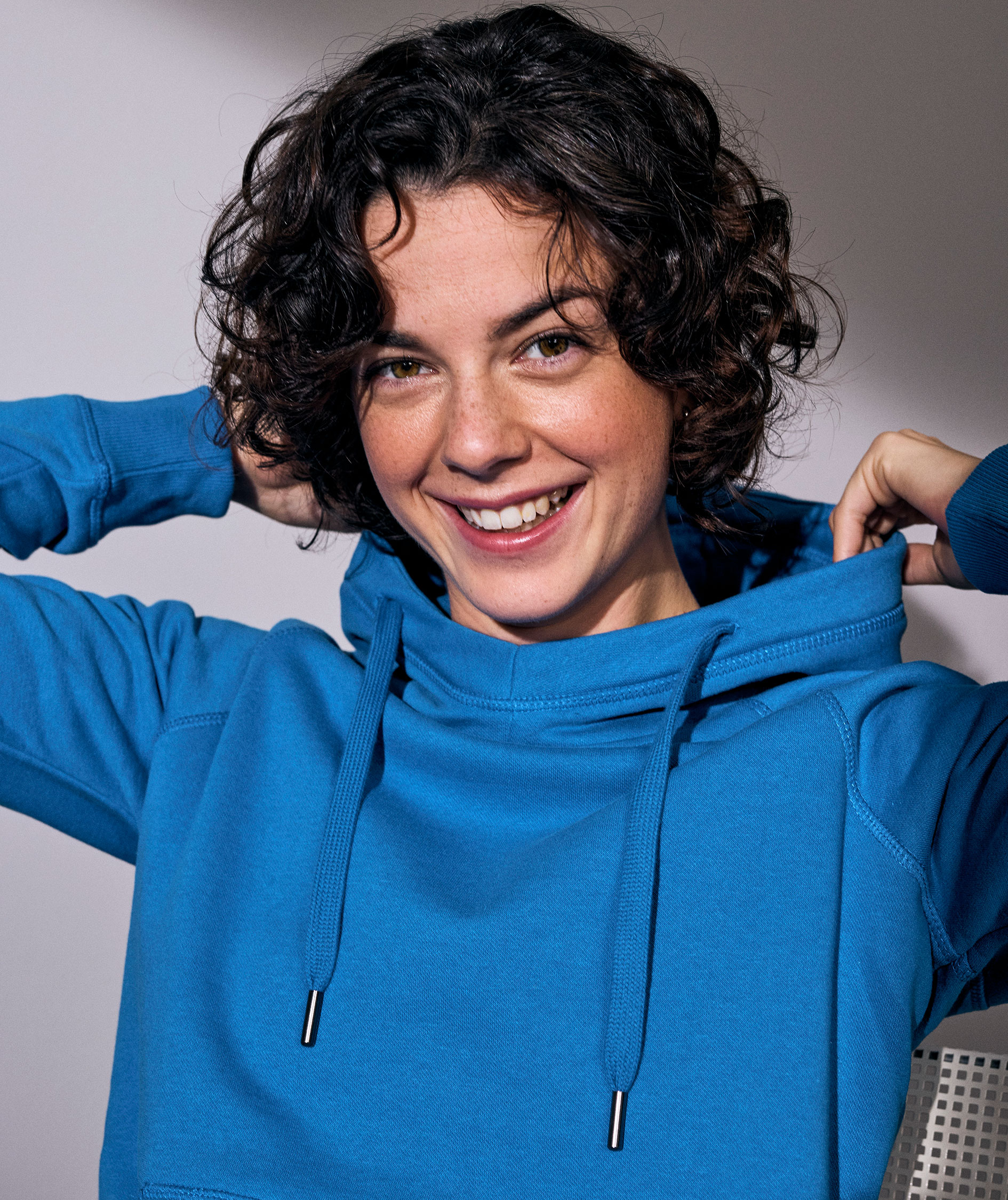 ID Core Damen Kapuzensweatshirt, Azure