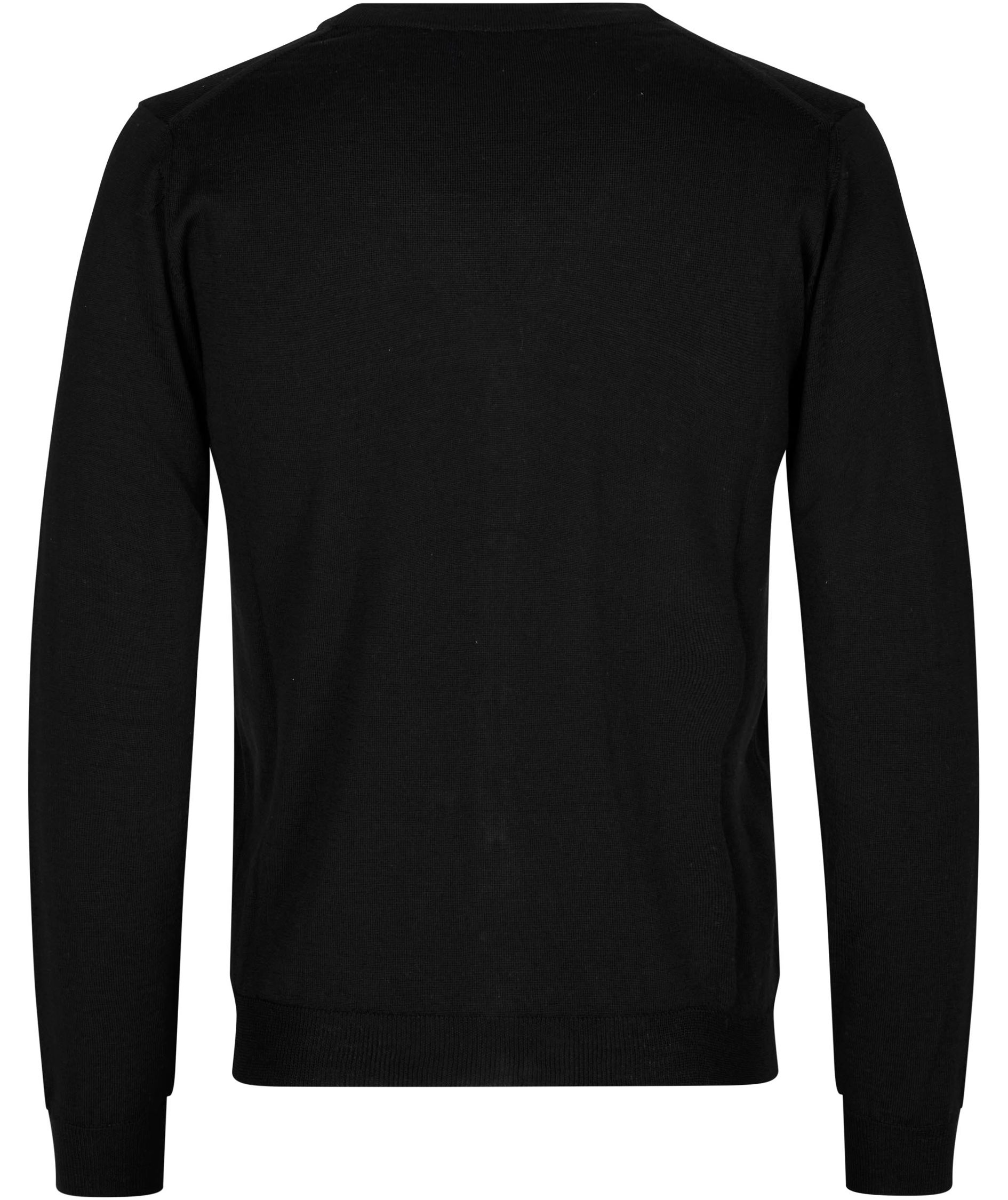 ID stickad cardigan med merinoull, Svart