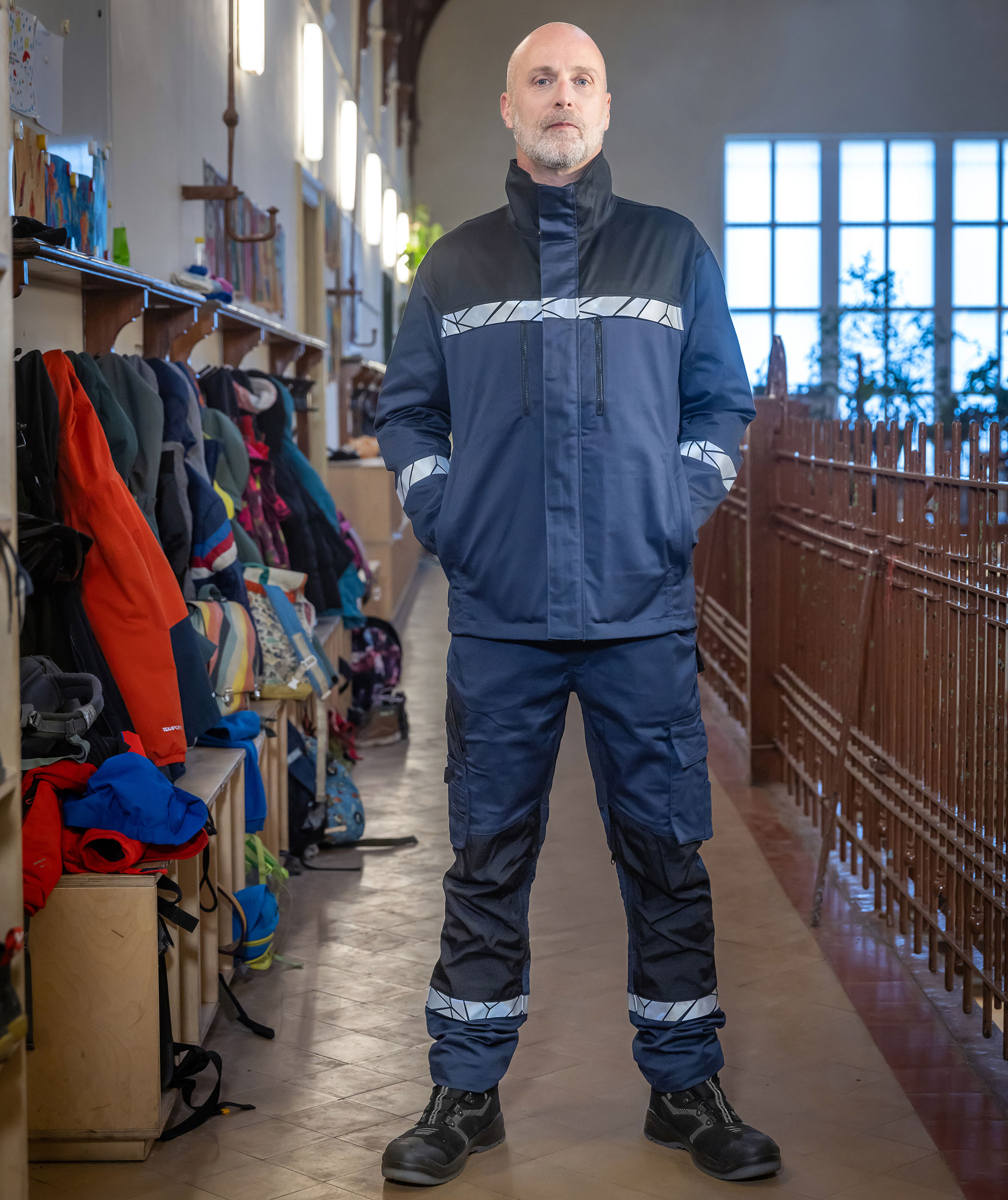 ProJob work jacket 7416, Marine Blue/Black, large image number 1