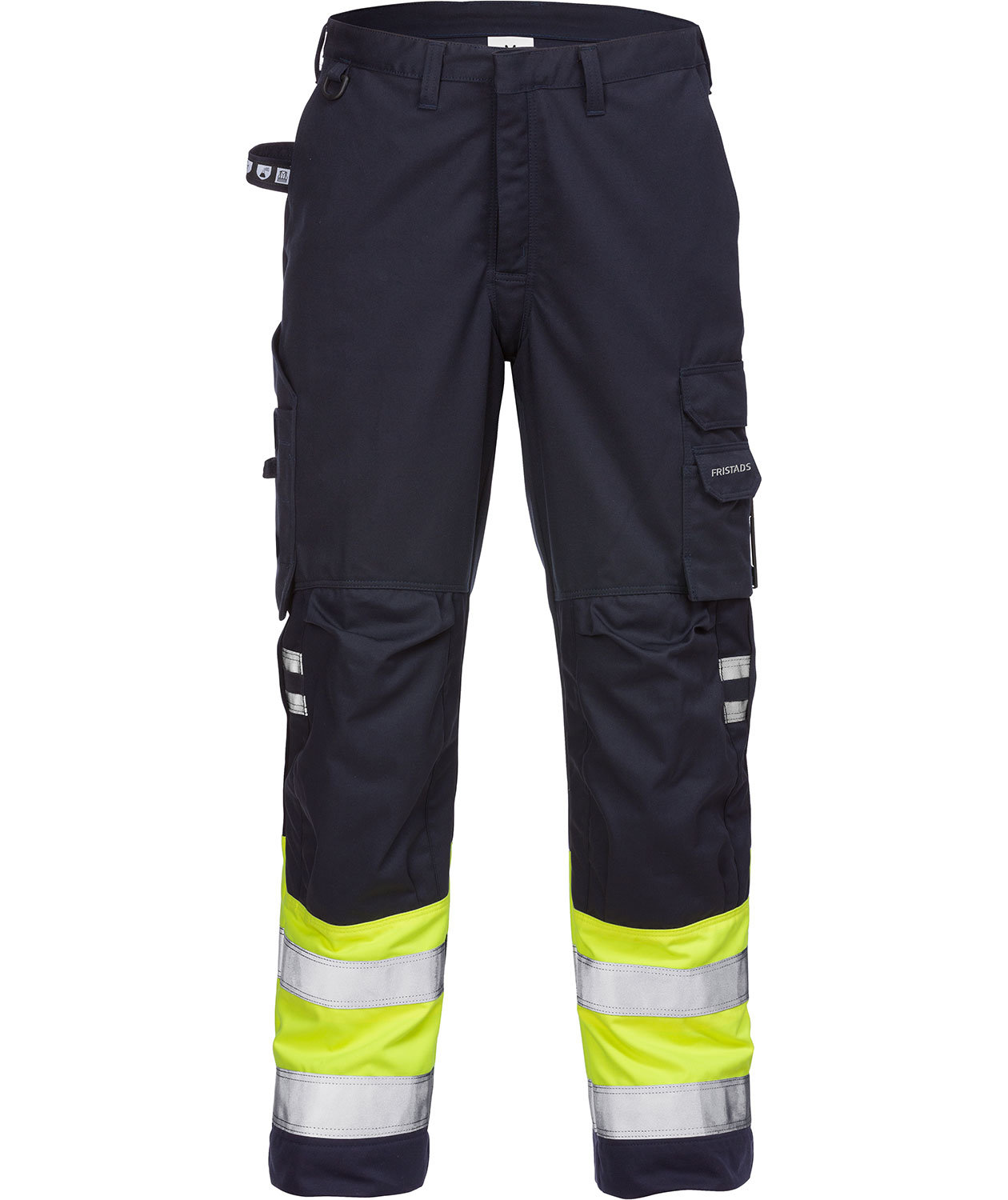 Fristads Flamestat arbeidsbukse 2176, Hi-vis gul/marinebl&aring;