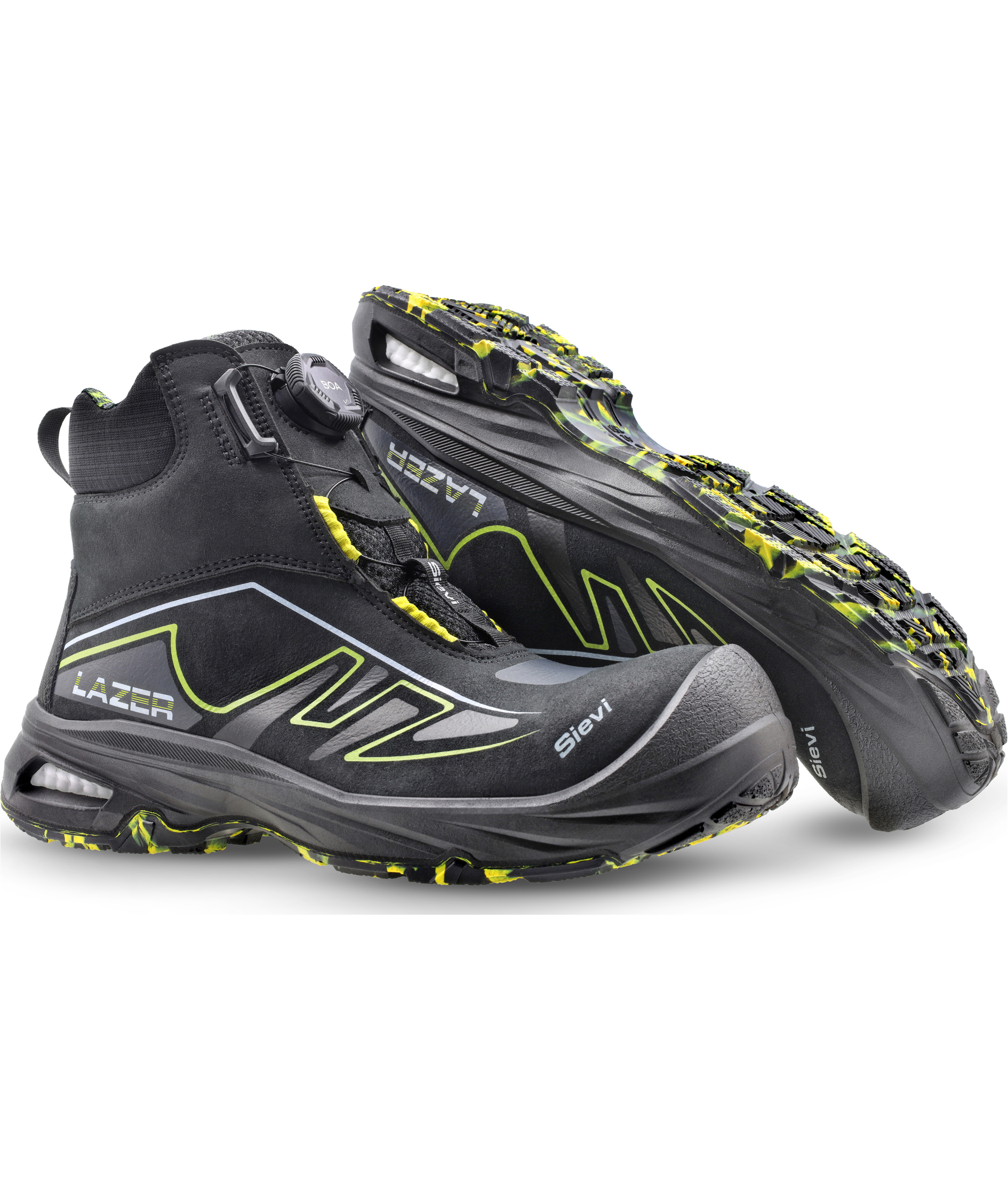 Sievi Lazer Roller High+ women's safety boots S3, Black/Yellow, large image number 1