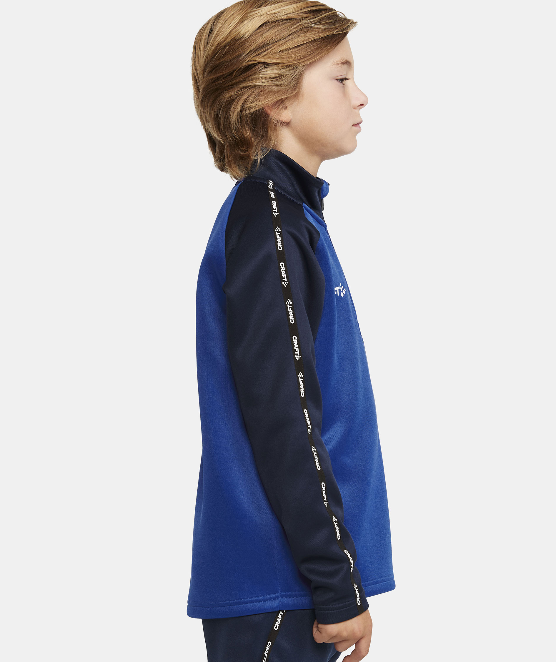 Craft Squad 2.0 halfzip training pullover for kids, Club Cobolt-Navy, large image number 6