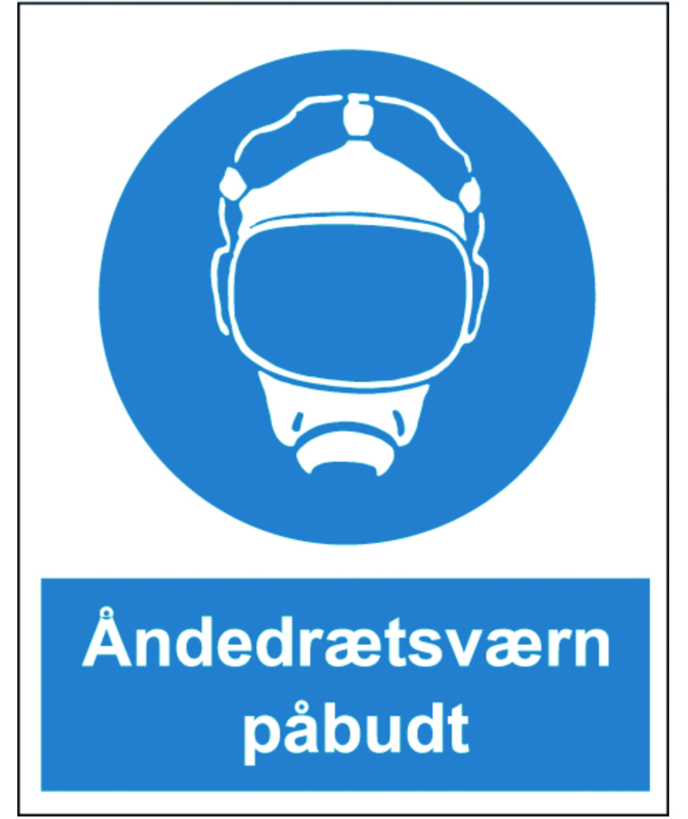 Plastik advarselsskilt &Aring;ndedr&aelig;tsv&aelig;rn p&aring;budt
