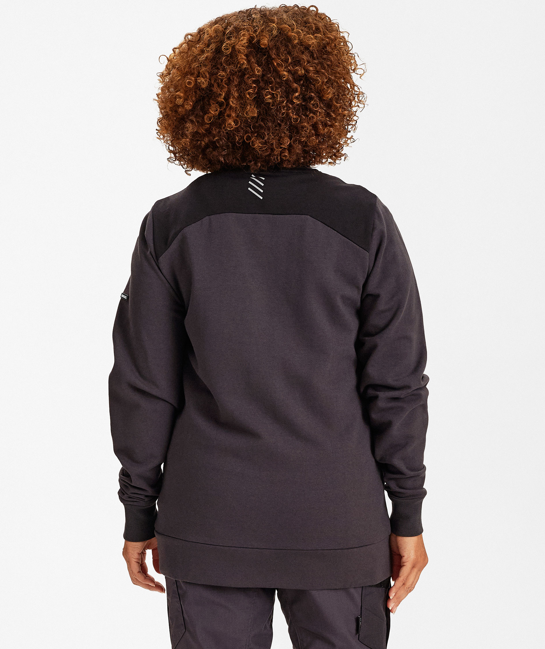 Engel Entire dame sweat cardigan, Anthracite Grey/Black, large image number 4