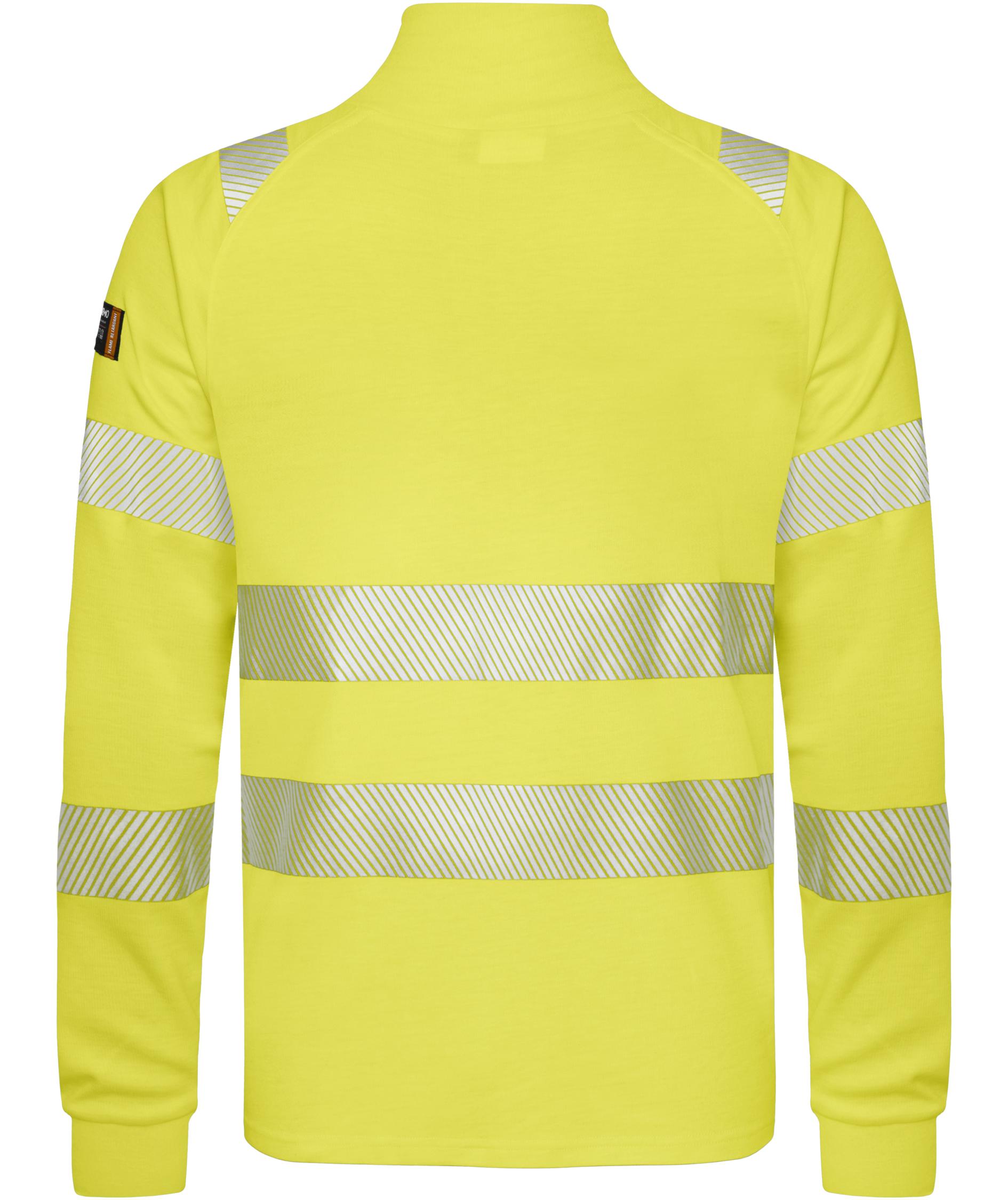 Tranemo FR half zip sweatshirt, Hi-viz yellow