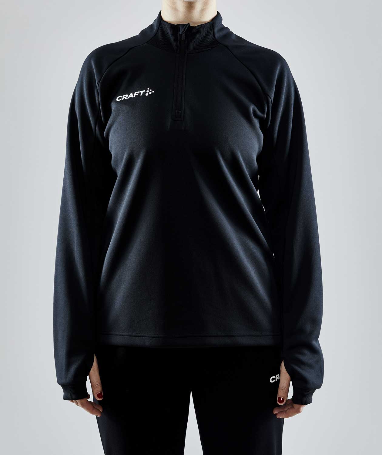 Craft Evolve Halfzip sweatshirt dam, Svart
