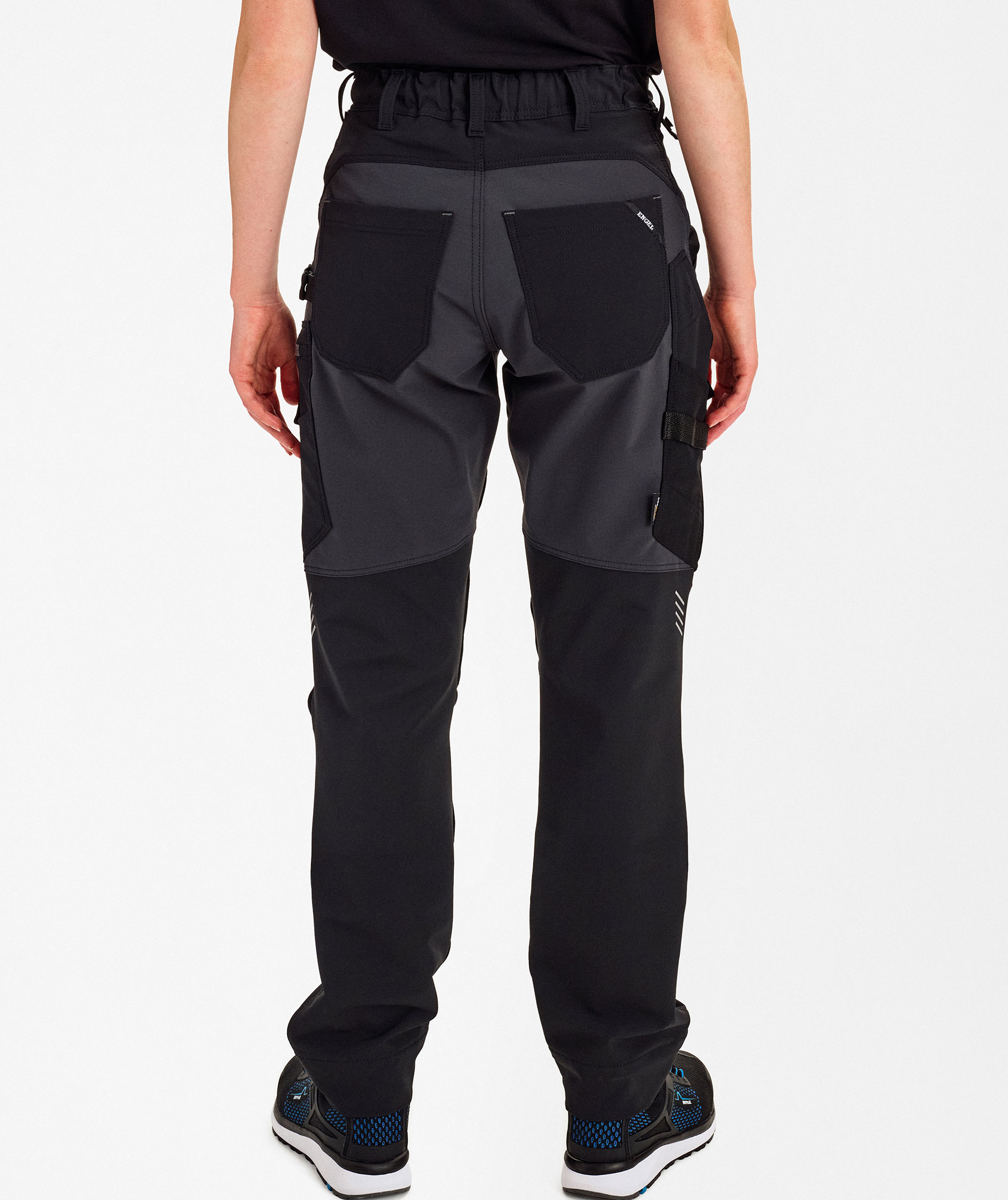 Engel Entire dame arbeidsbukse full stretch, Black/Anthracite Grey, large image number 4