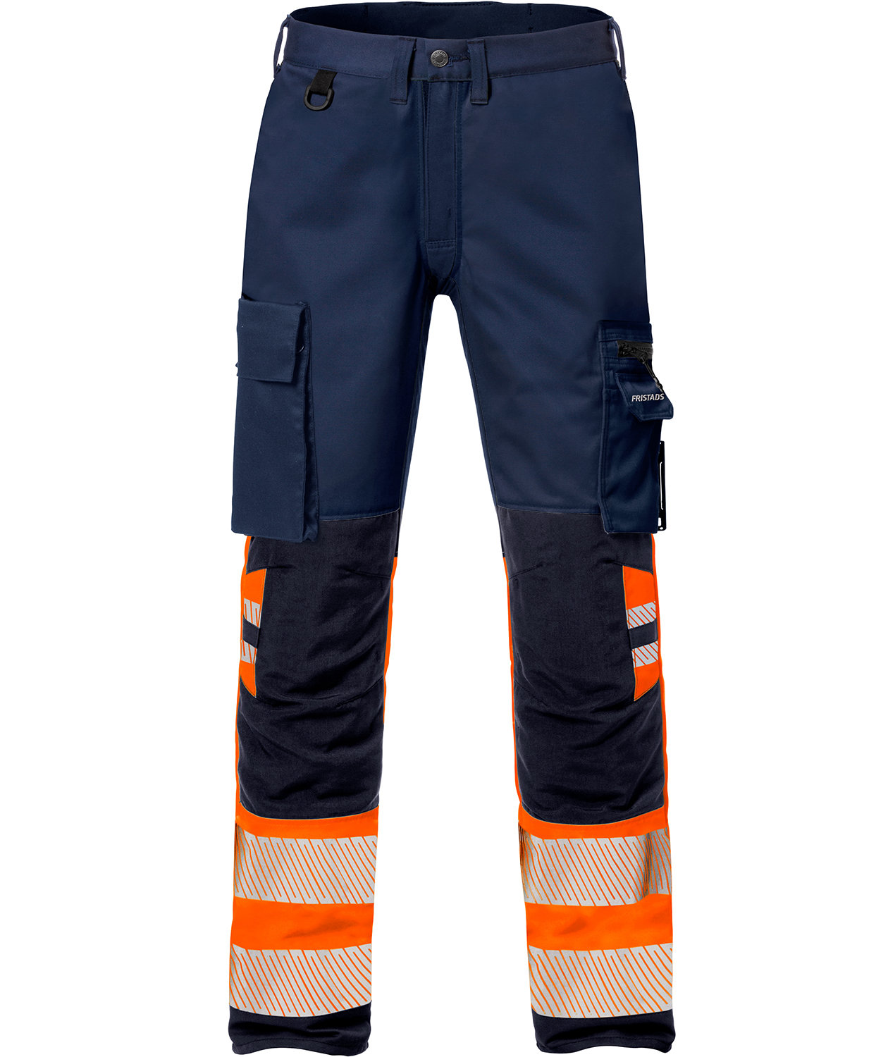 Fristads arbejdsbukser 2705 PLU, Marine/Hi-Vis Orange, large image number 0