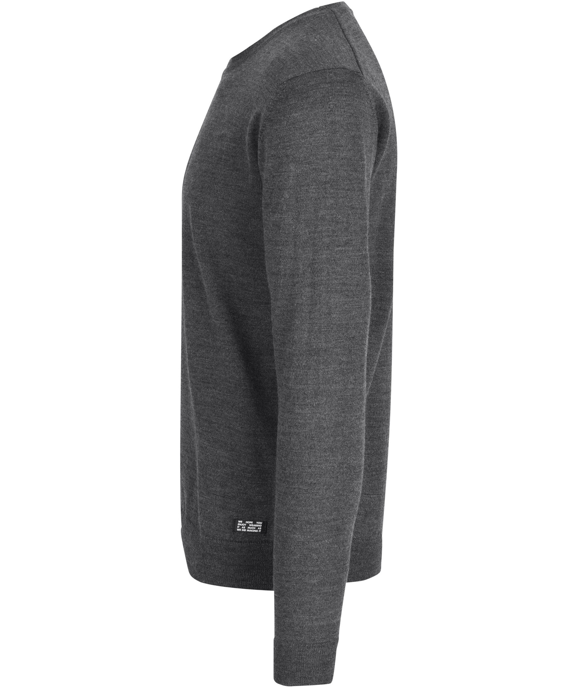 Seven Seas strikkpullover med merinoull, M&oslash;rk gr&aring; melange, large image number 2